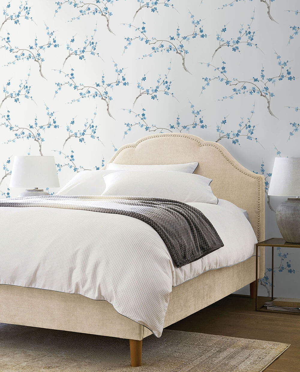 Cherry Blossom Floral Peel and Stick Removable Wallpaper