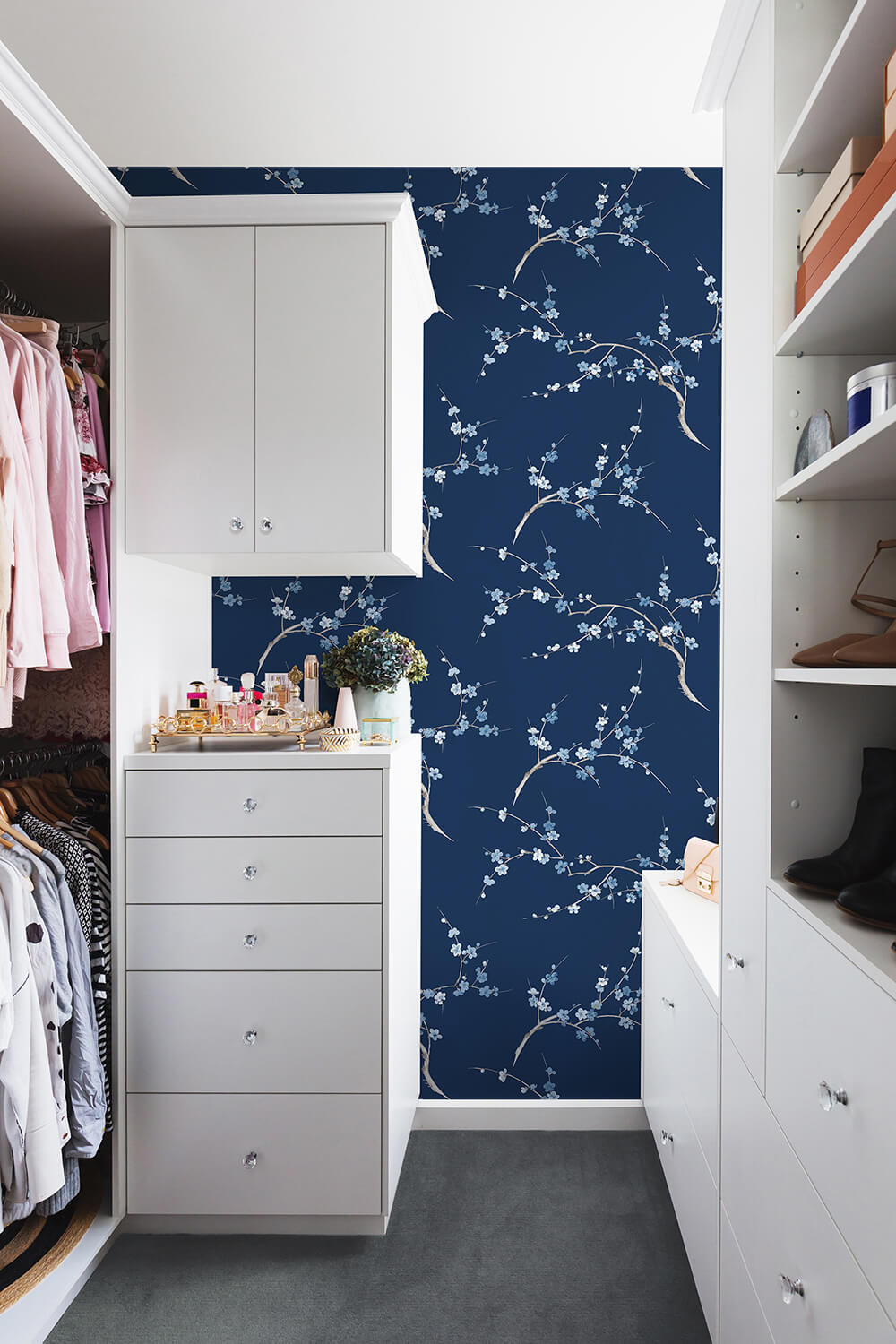 Cherry Blossom Floral Peel and Stick Removable Wallpaper
