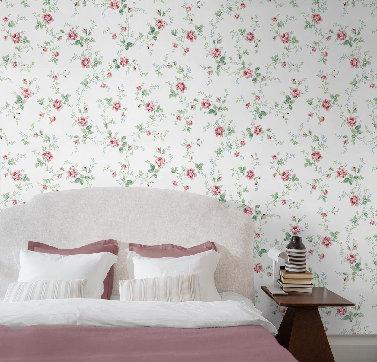 Blossom Floral Trail Peel and Stick Removable Wallpaper