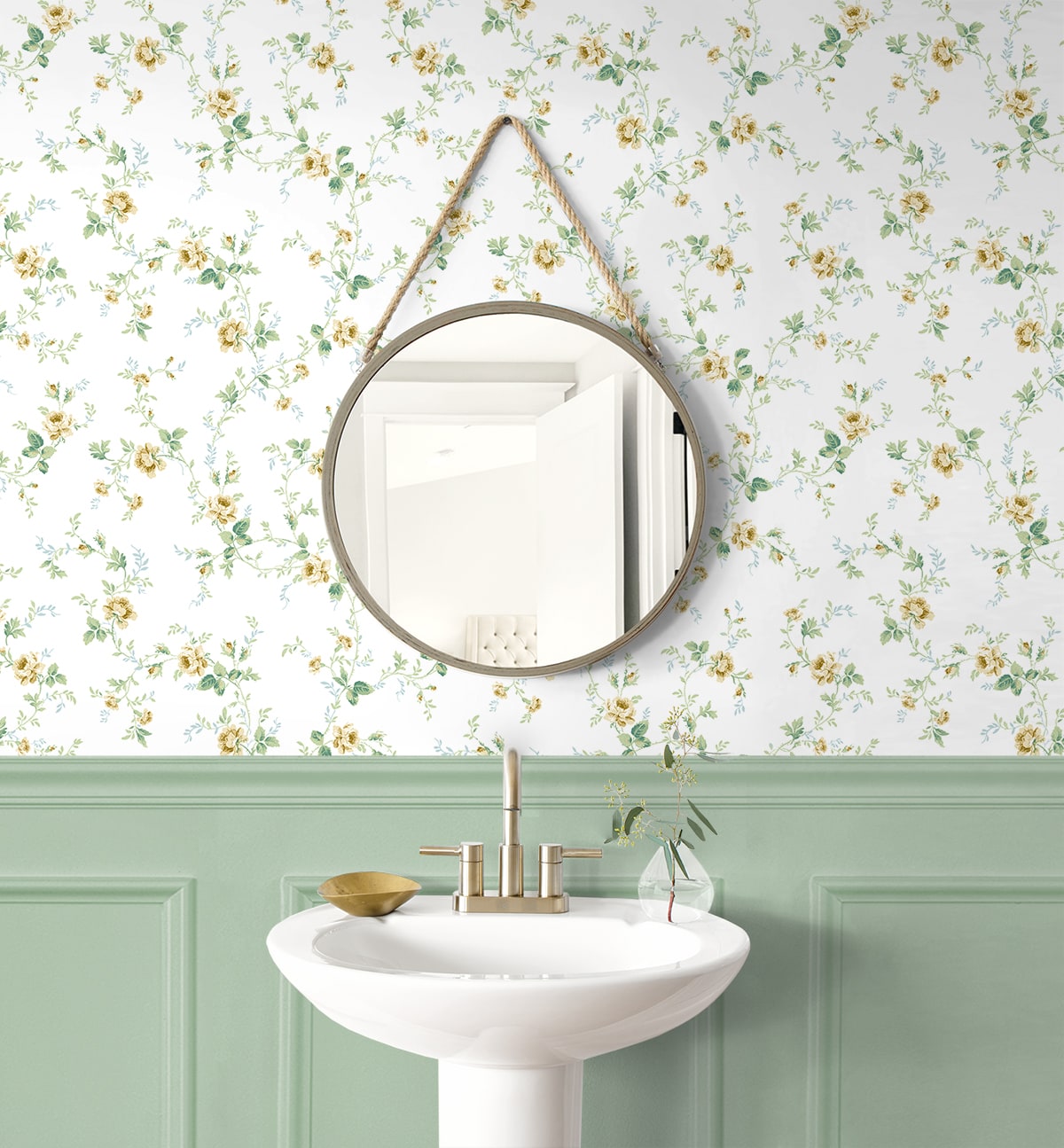 Blossom Floral Trail Peel and Stick Removable Wallpaper