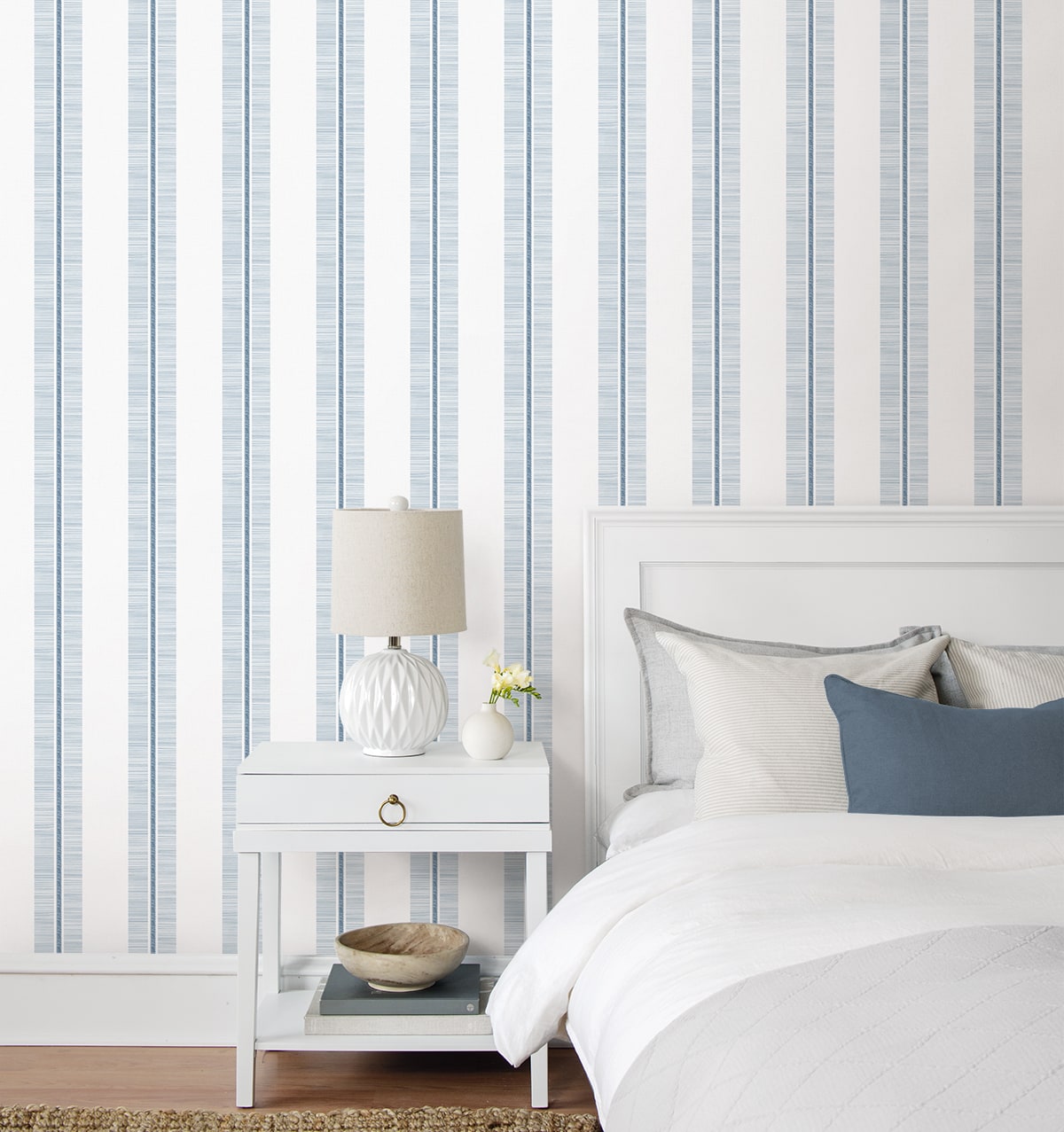 Beach Towel Stripe Premium Screen Printed Peel and Stick Removable Wallpaper