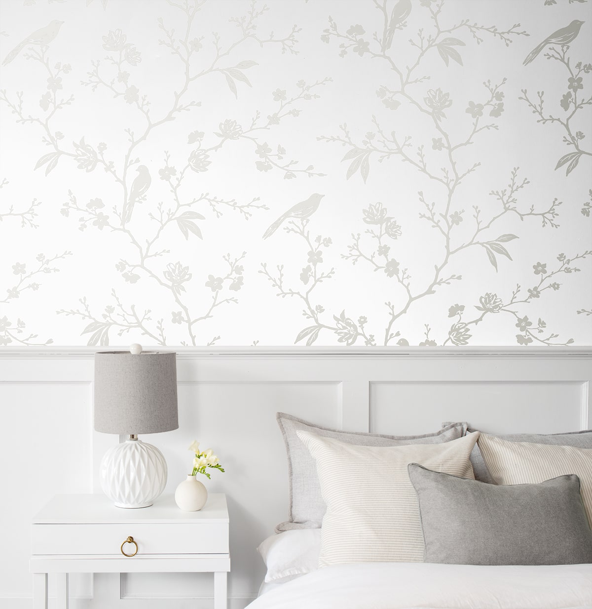 Songbird Chinoiserie Premium Screen Printed Peel and Stick Removable Wallpaper