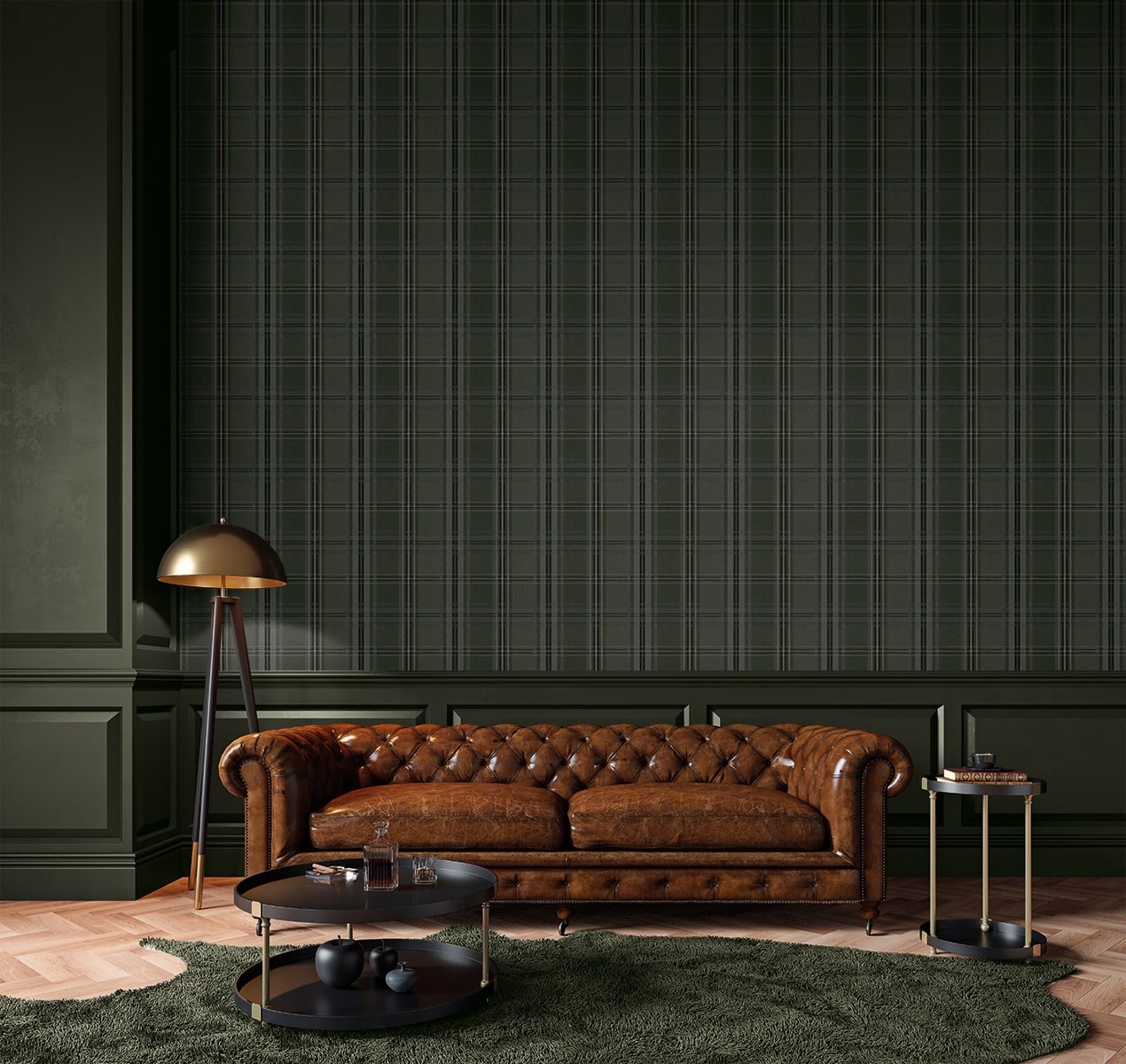 Classic Plaid Peel and Stick Removable Wallpaper