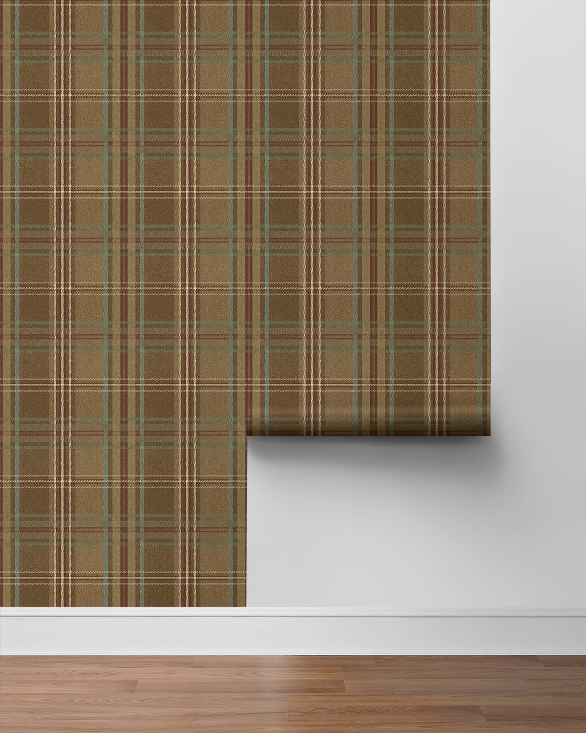 Classic Plaid Peel and Stick Removable Wallpaper