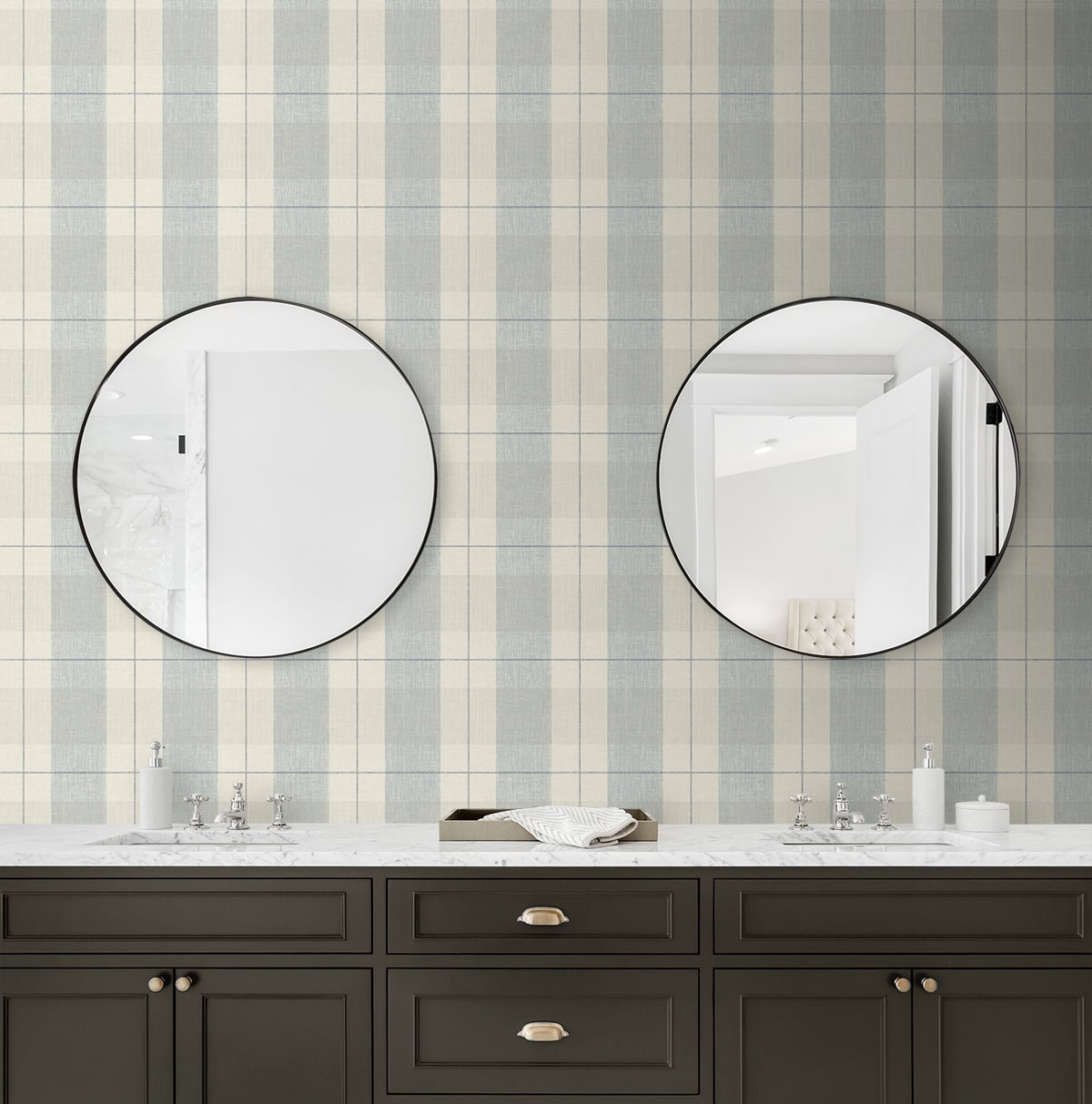 Lenox Hill Plaid Peel and Stick Removable Wallpaper