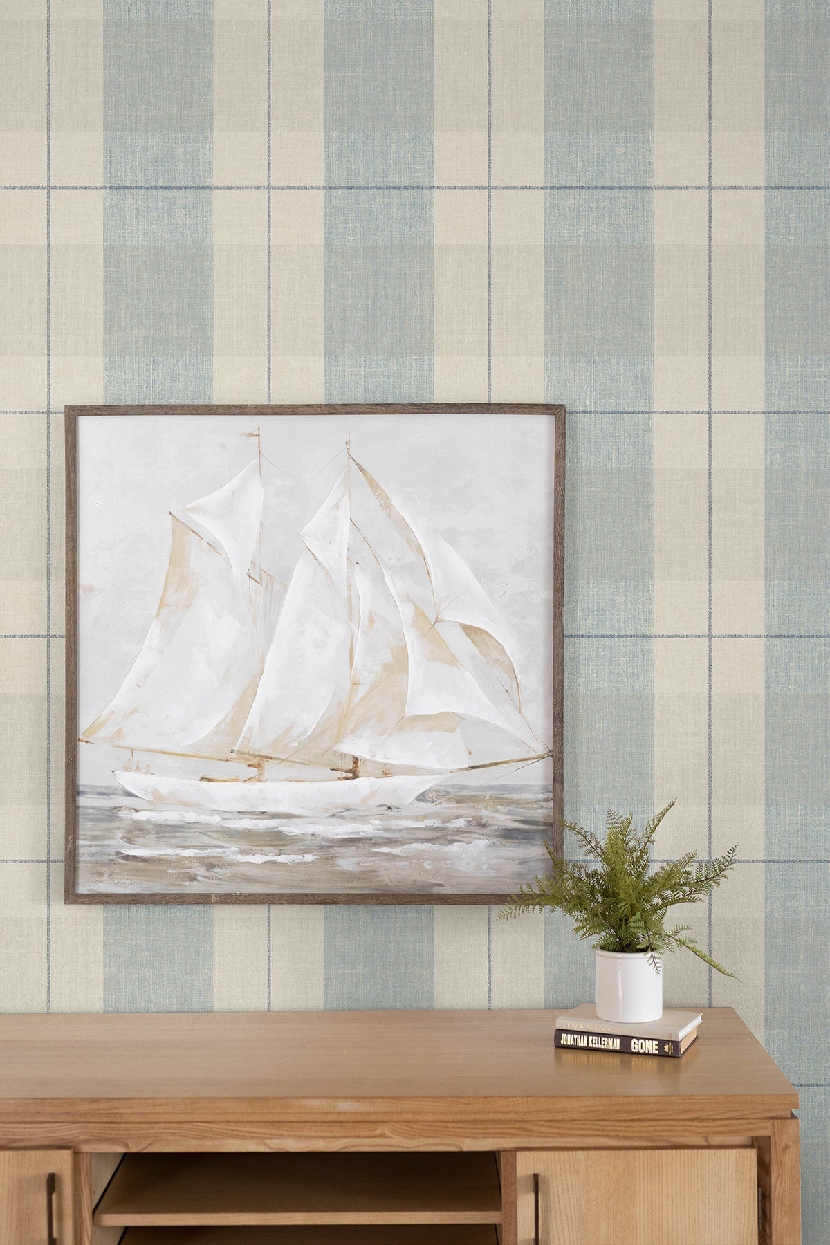 Lenox Hill Plaid Peel and Stick Removable Wallpaper