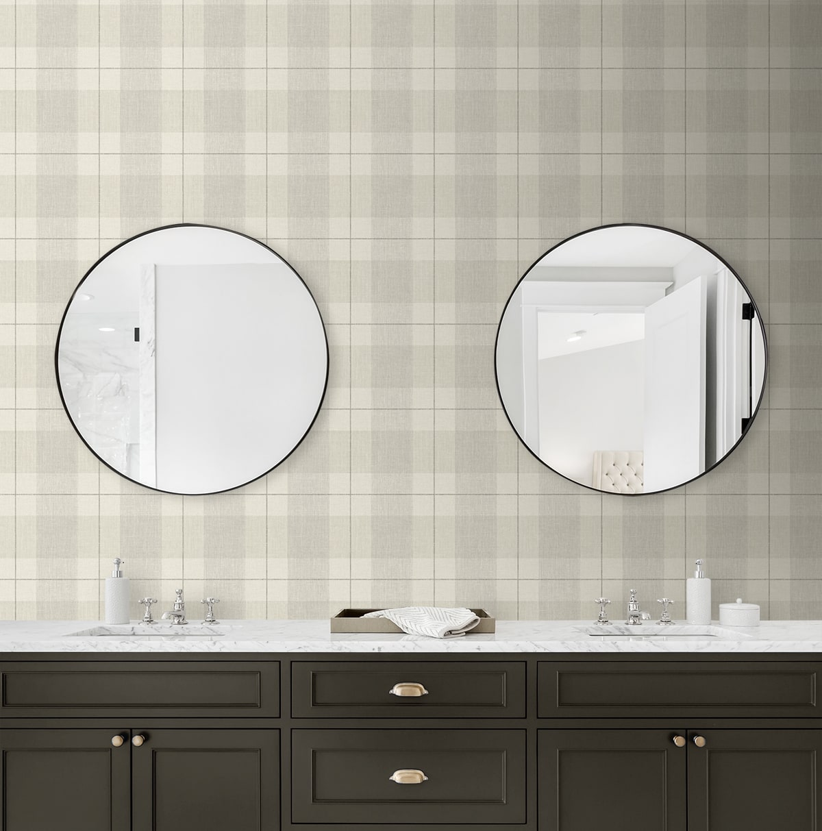 Lenox Hill Plaid Peel and Stick Removable Wallpaper