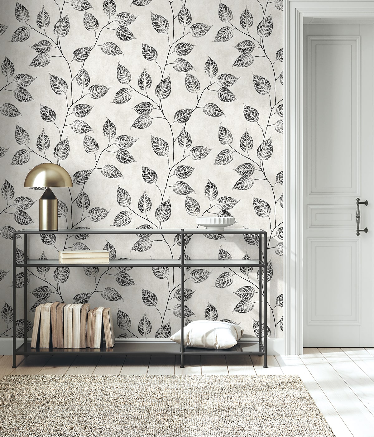 Leaf Silhouette Premium Peel and Stick Removable Wallpaper
