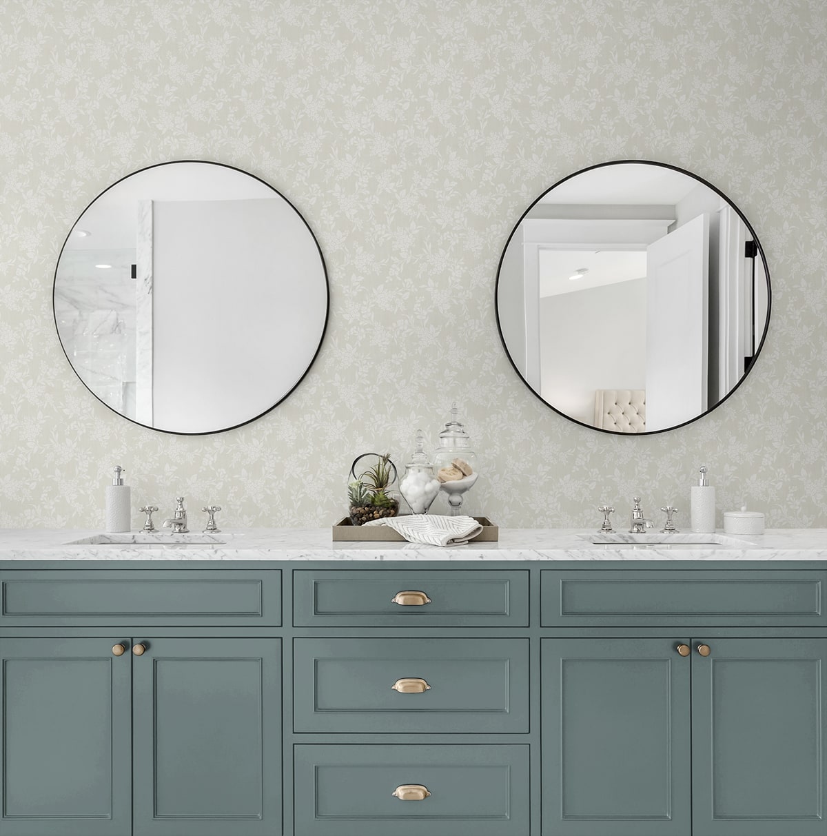 Tonal Floral Peel and Stick Removable Wallpaper