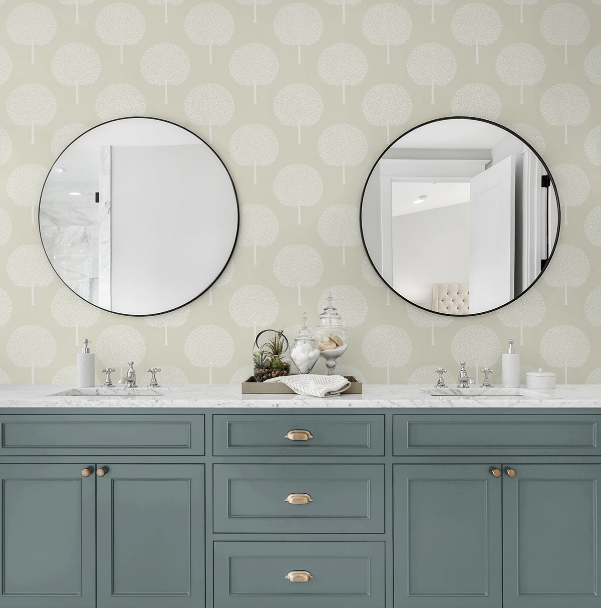 Tree Orchard Botanical Premium Peel and Stick Removable Wallpaper
