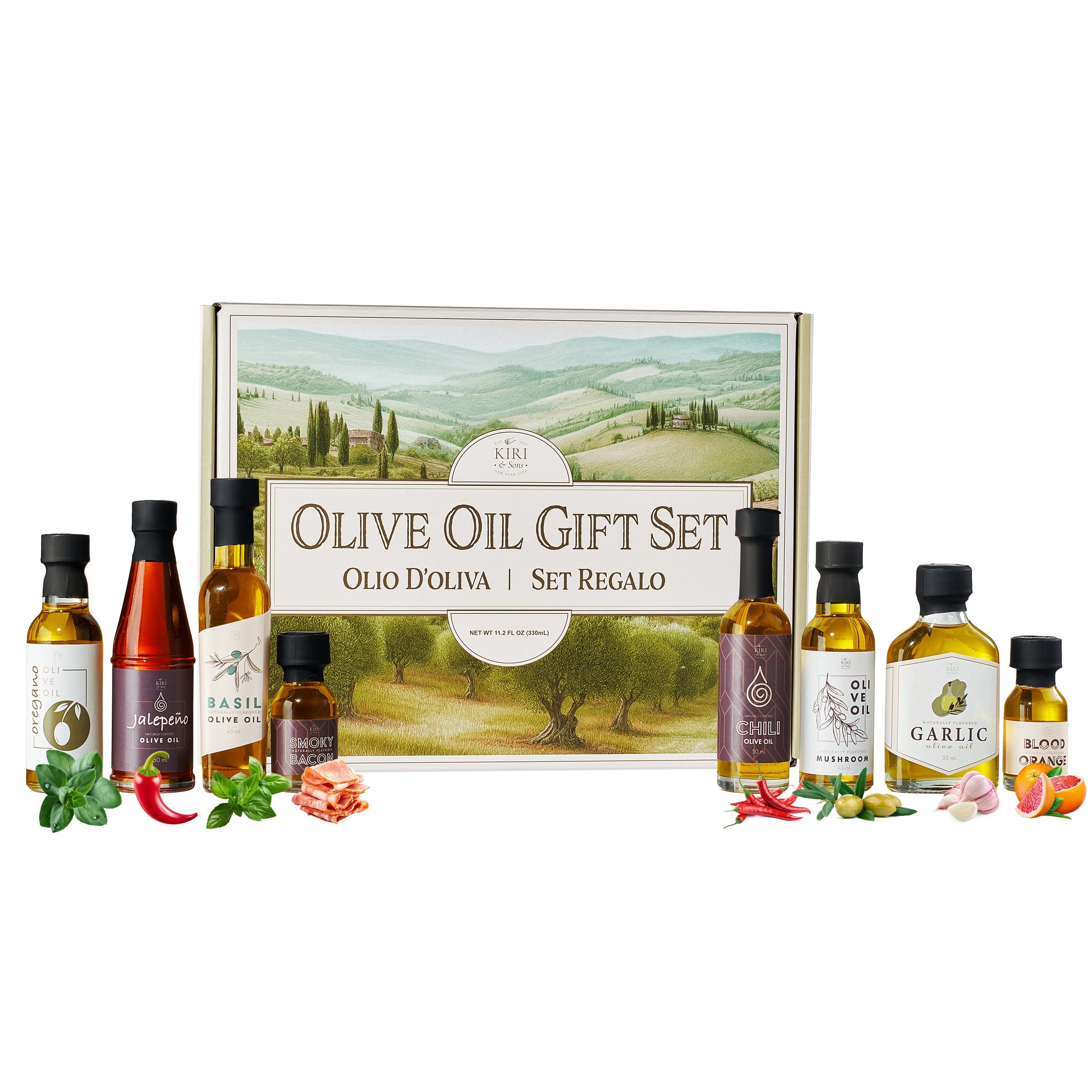 Olive Oil Gourmet Sampler Gift Set Of 8 Premium Extra Virgin Olive Oil Made In Spain Natural Flavors