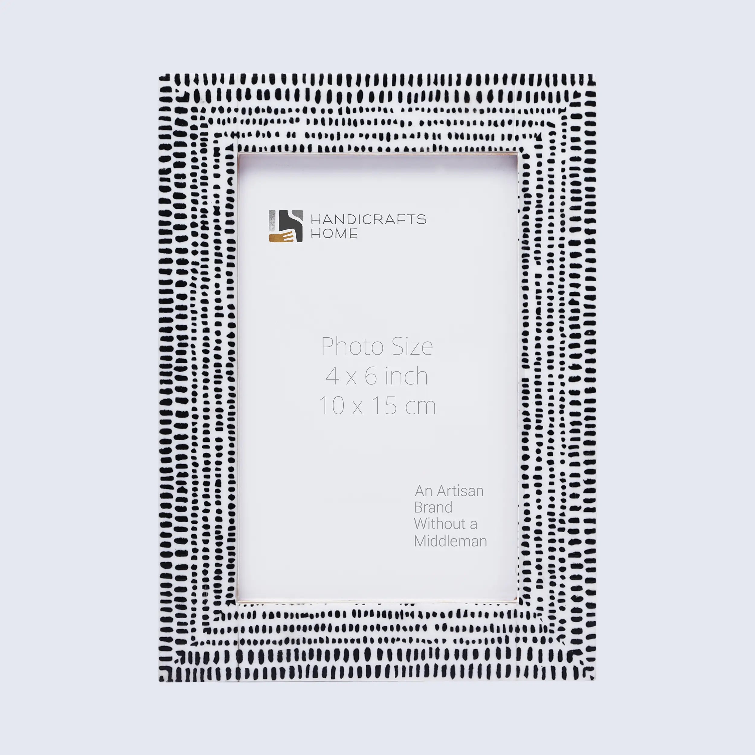 Rhythm Particle Picture Frame B&W Resin Inlay 4x6 5x7 8x10