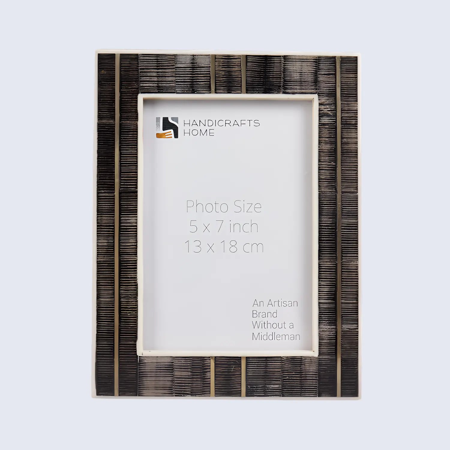 Picture Frame Shagrin Collection Brass, Horn & Resin Inlay Brown – 4x6 & 5x7"