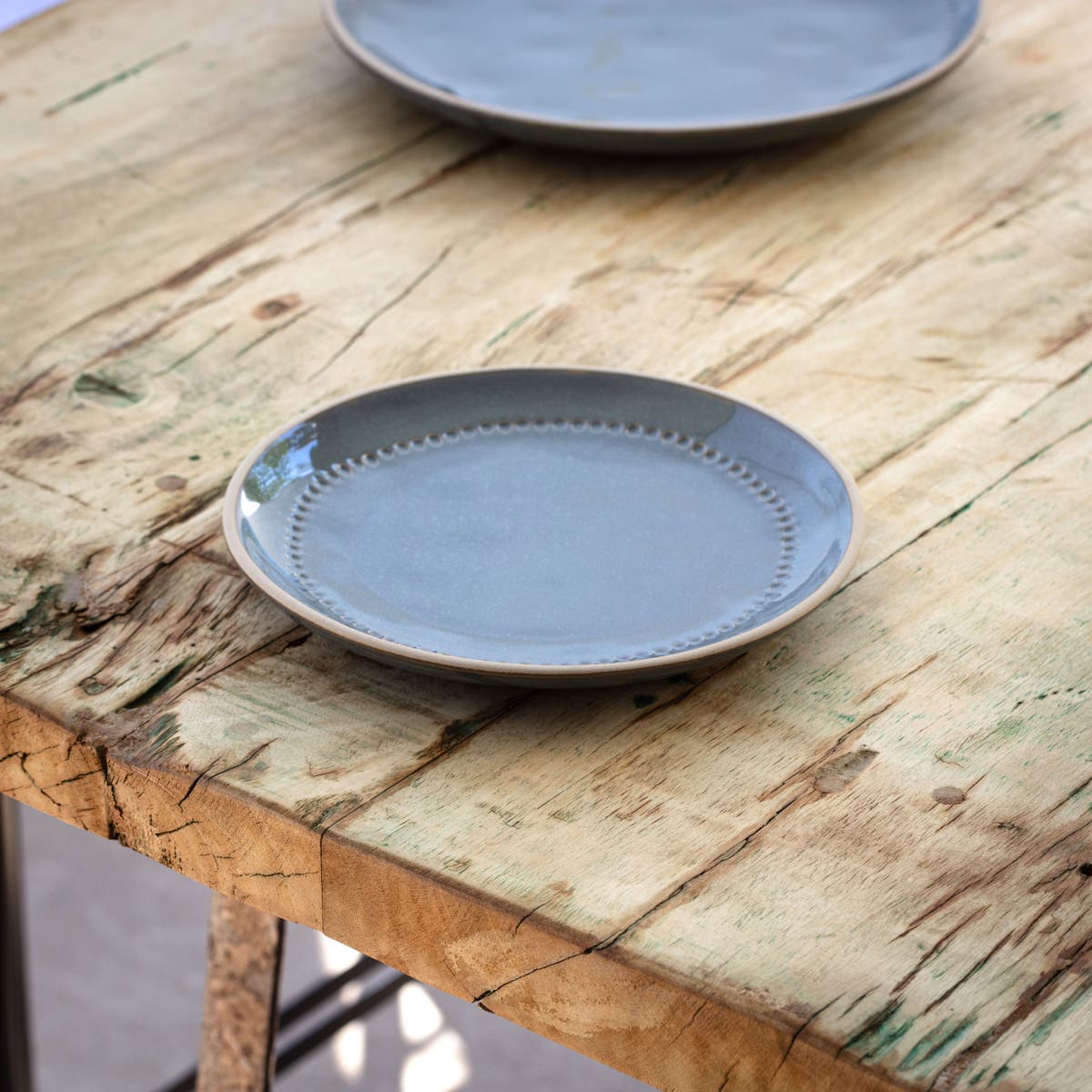 Legbar Blue Stoneware Salad Plate