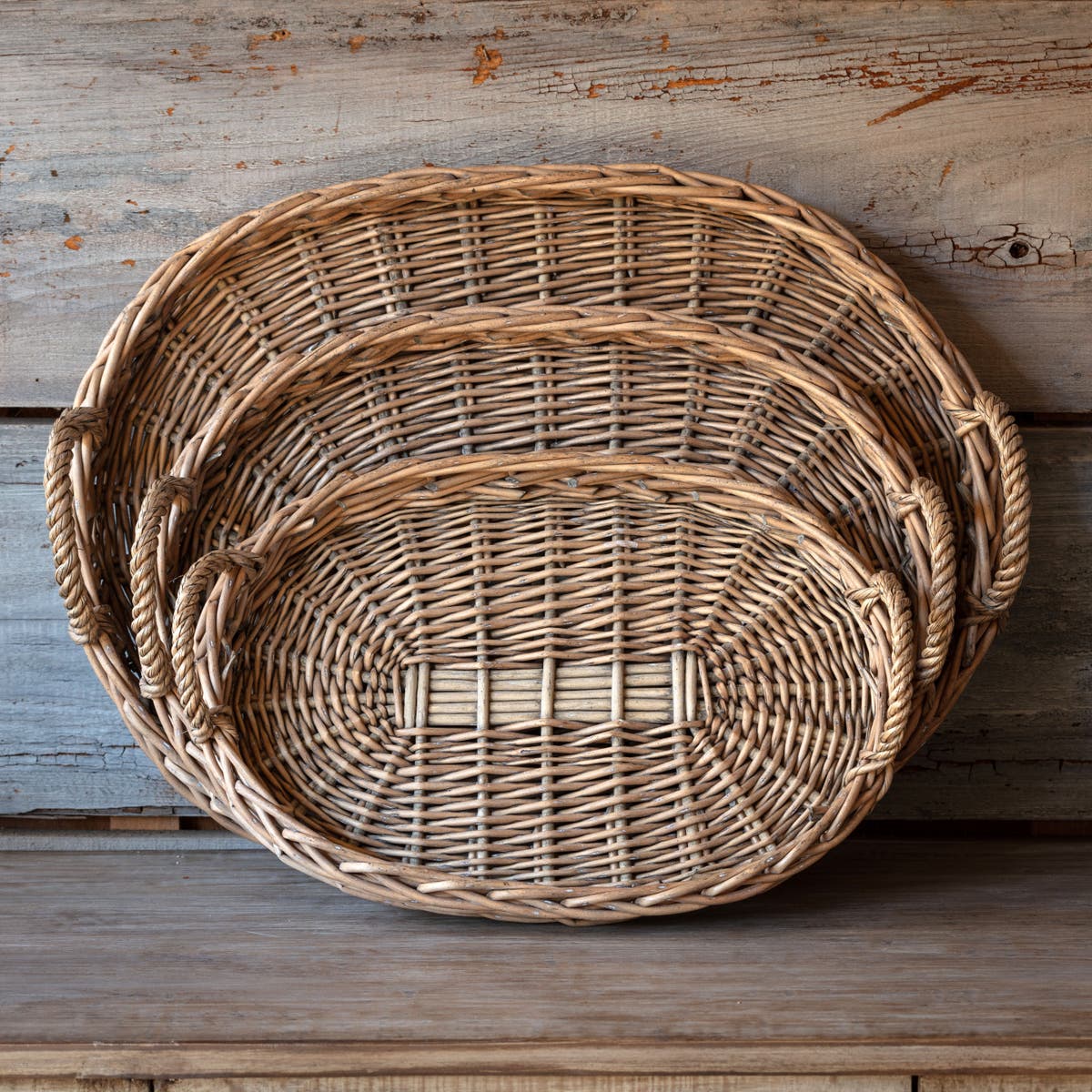 Woven Grape Trays - - Set of 3