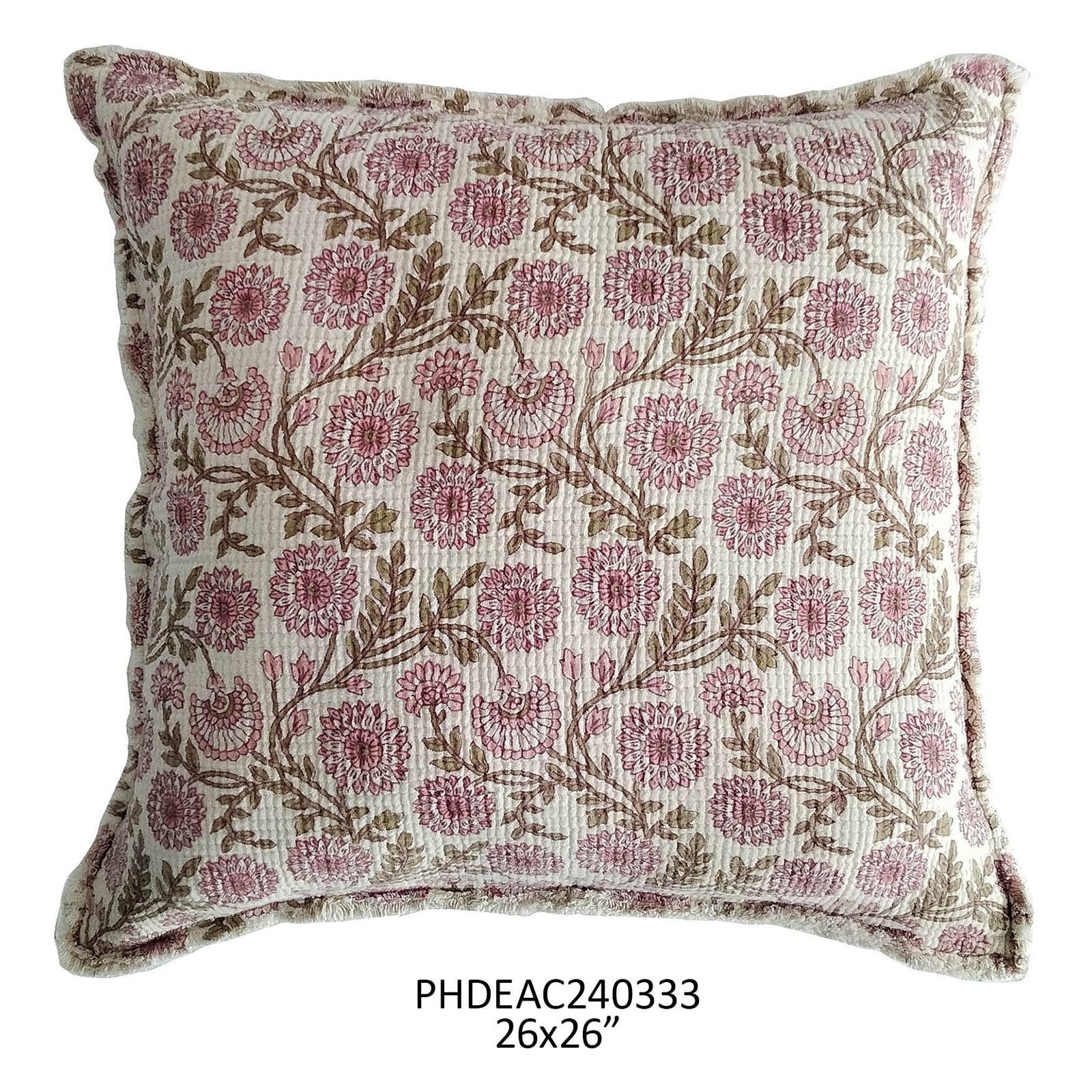 Clematis Botanical Print Pillow