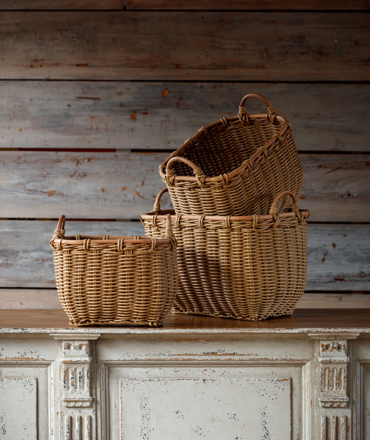 Woven Produce Baskets - Set of 3