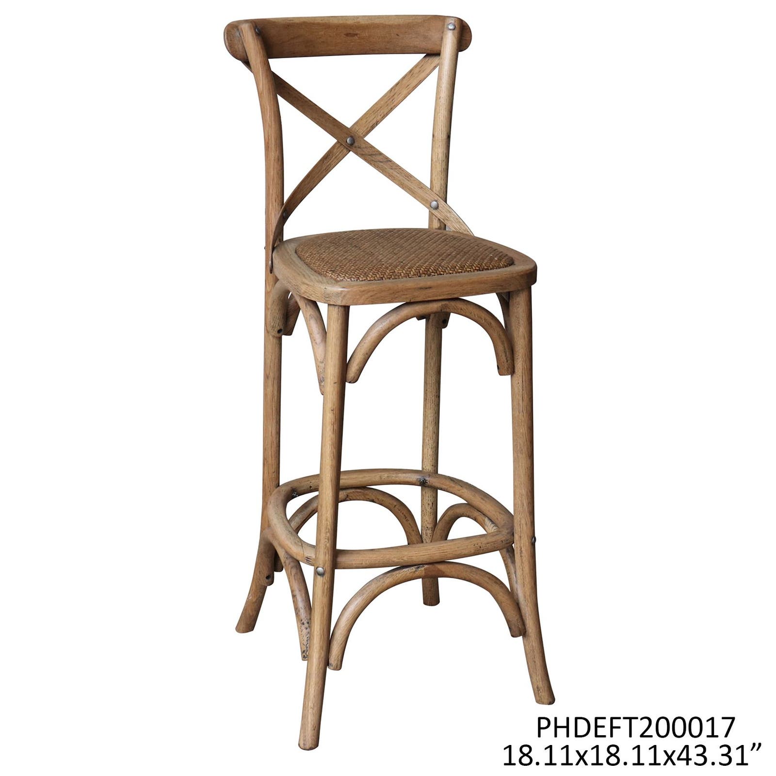 Porch View Cross Back Bar Stool