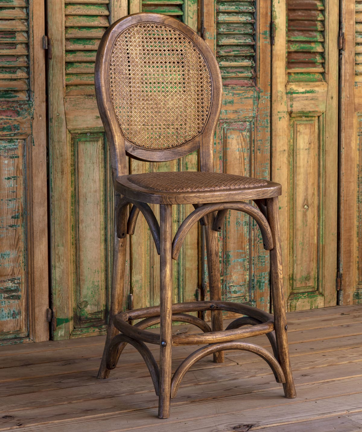 Cane Back French Counter Stool
