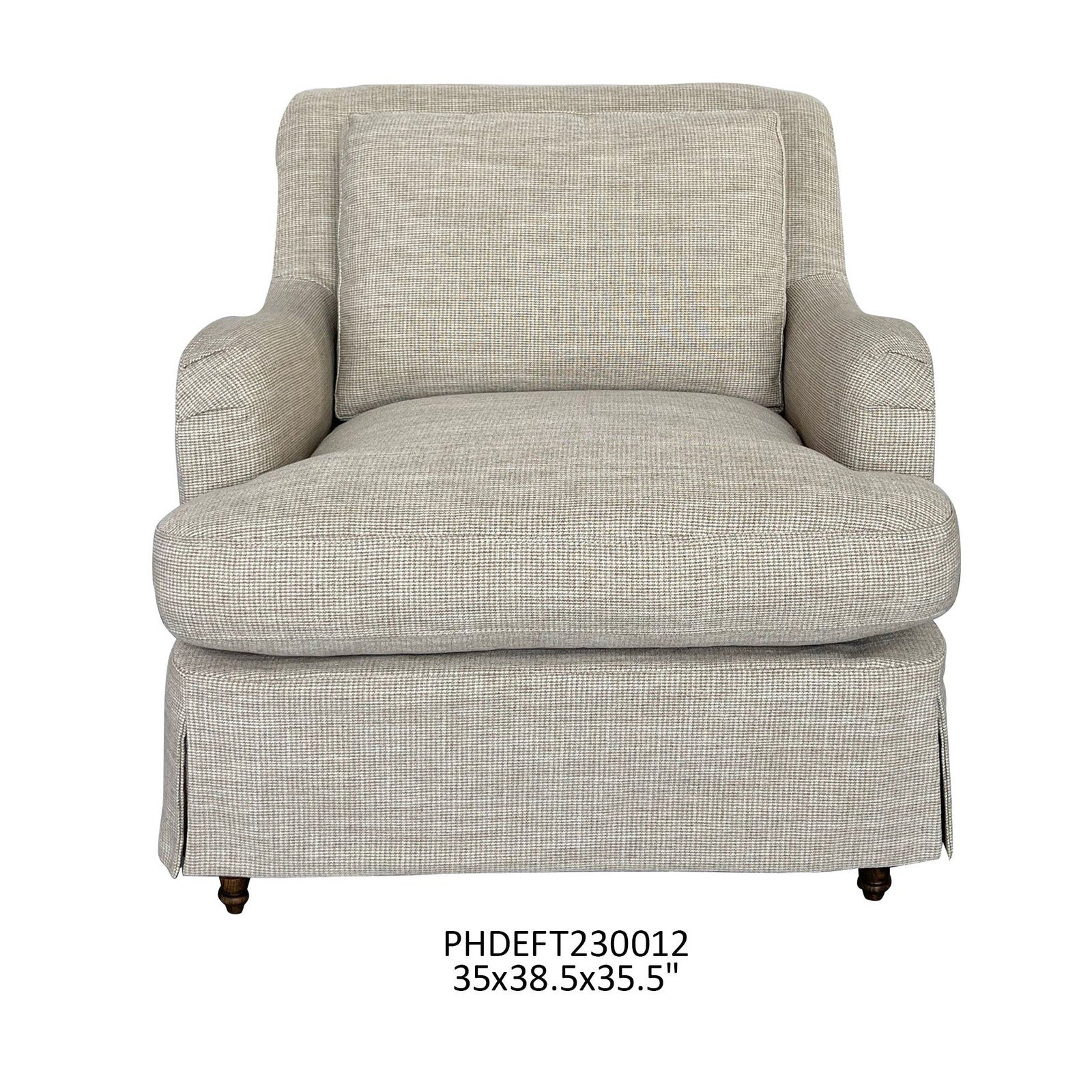 Houndstooth Slipcovered Armchair