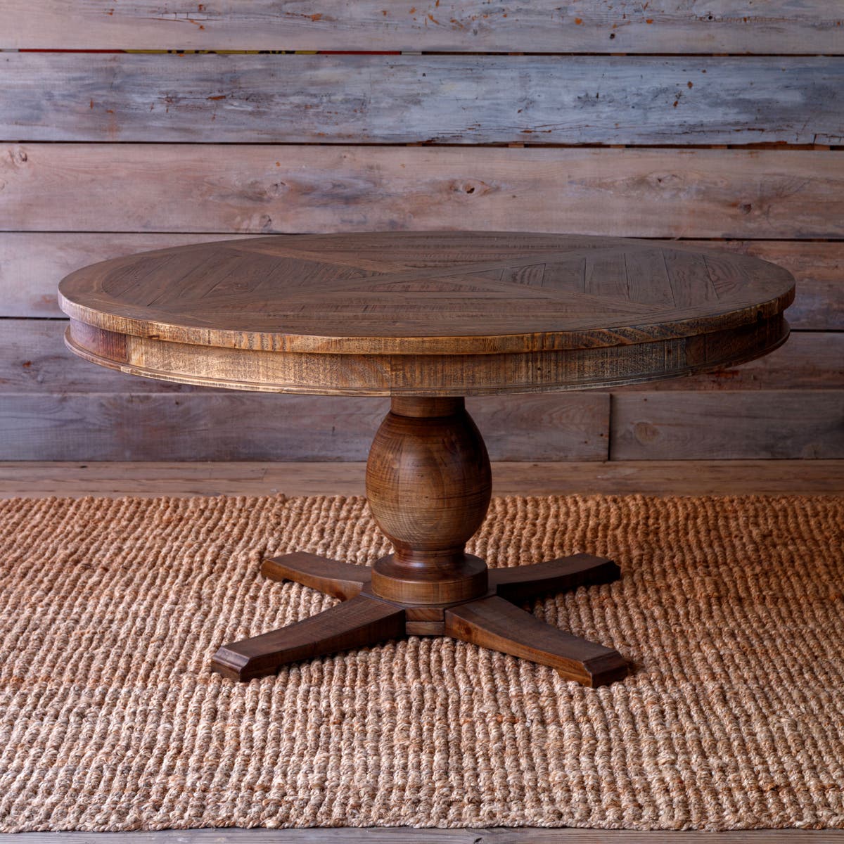 Jefferson Round Table with Walnut Finish