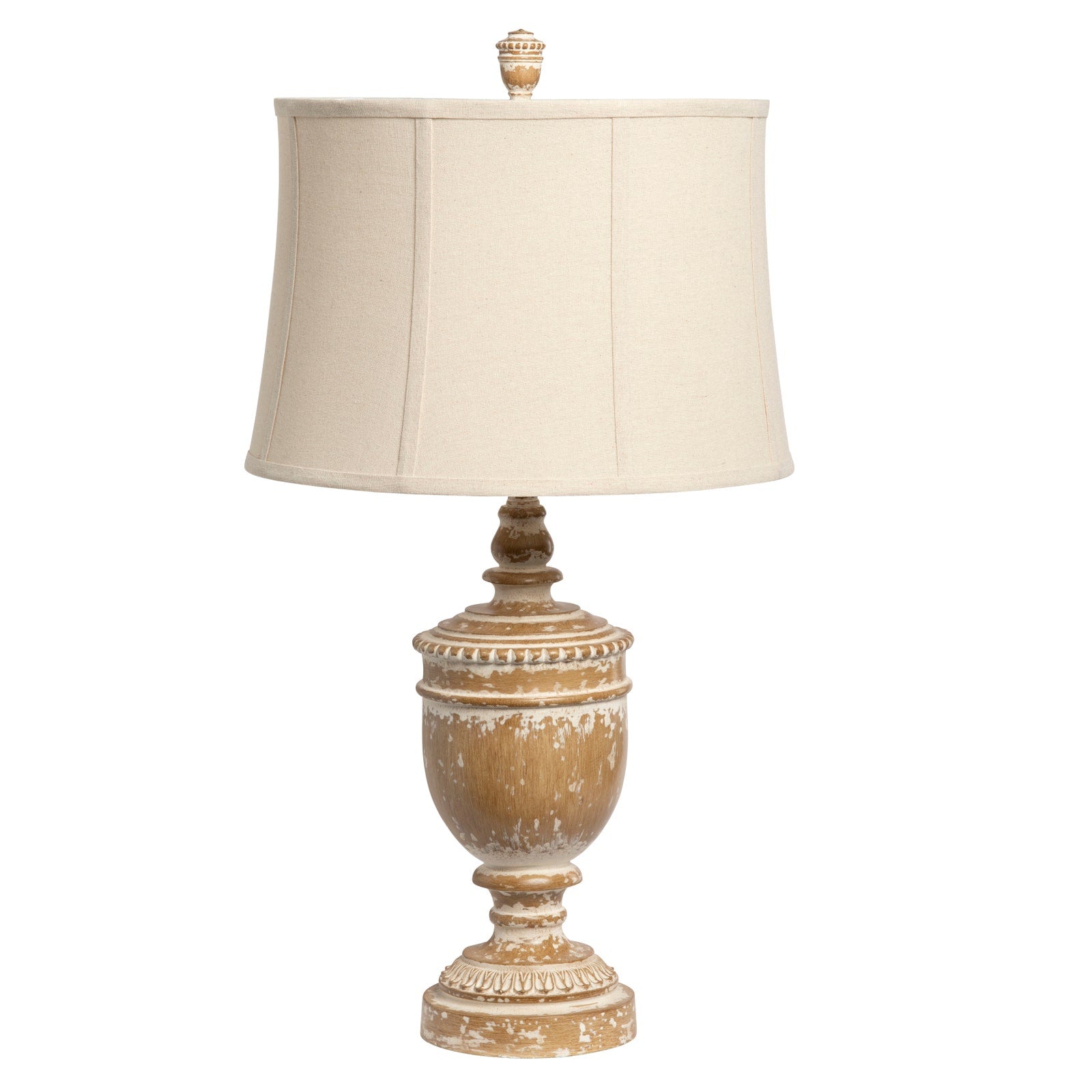 Whitewashed Finial Lamp
