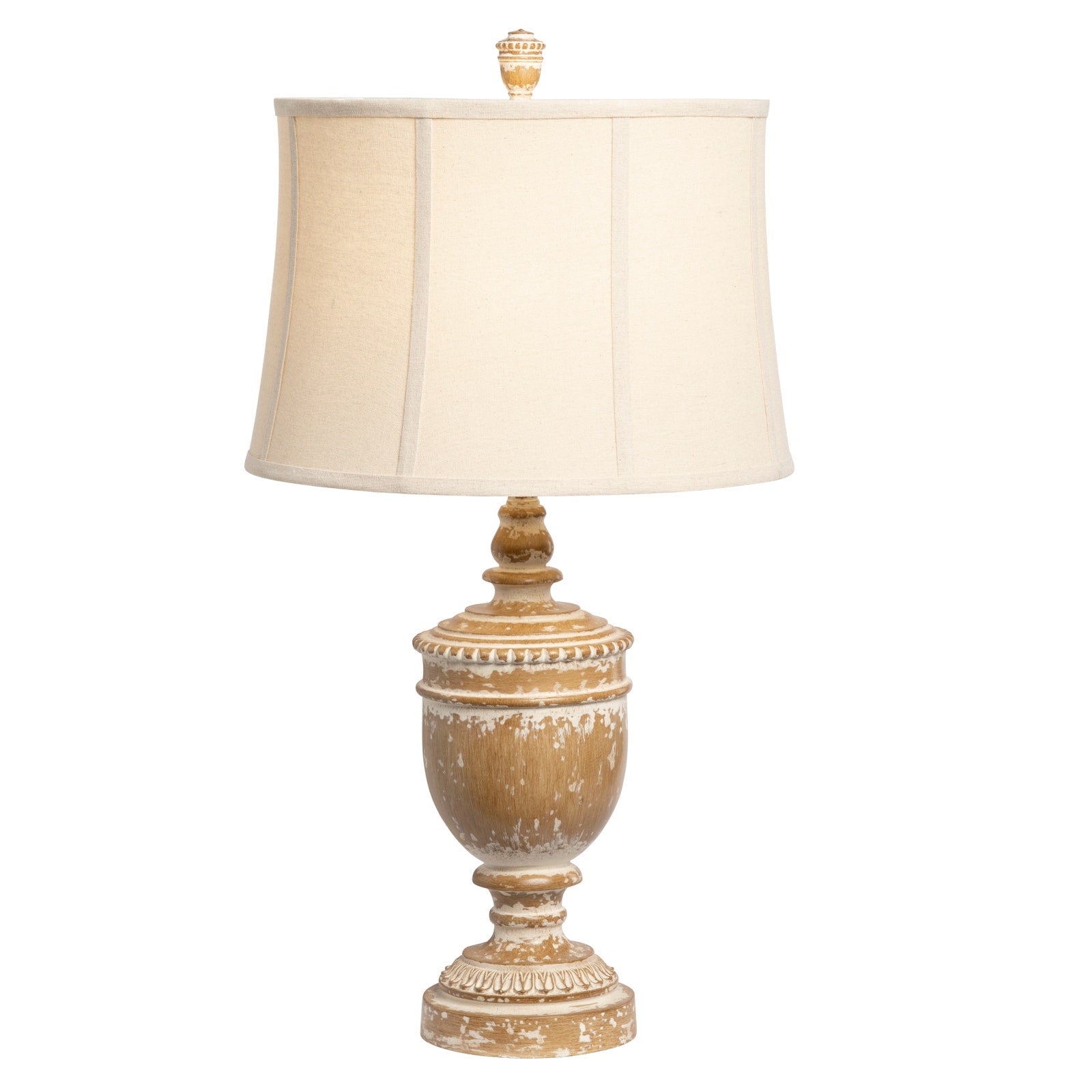 Whitewashed Finial Lamp