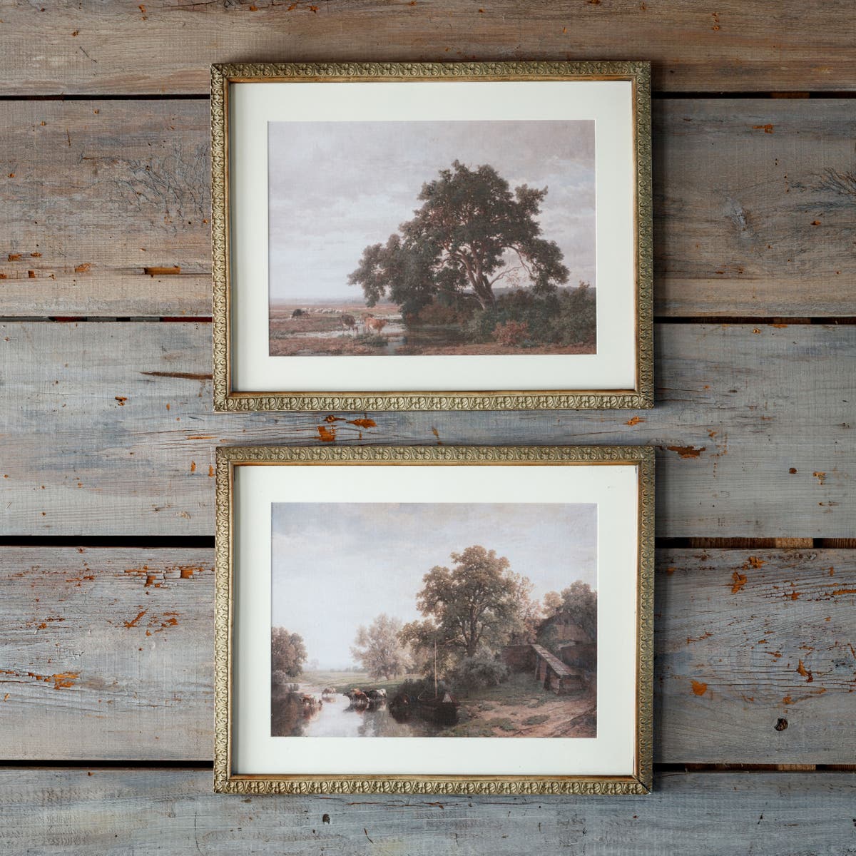 Old English Pastoral Framed Prints - Set of 2