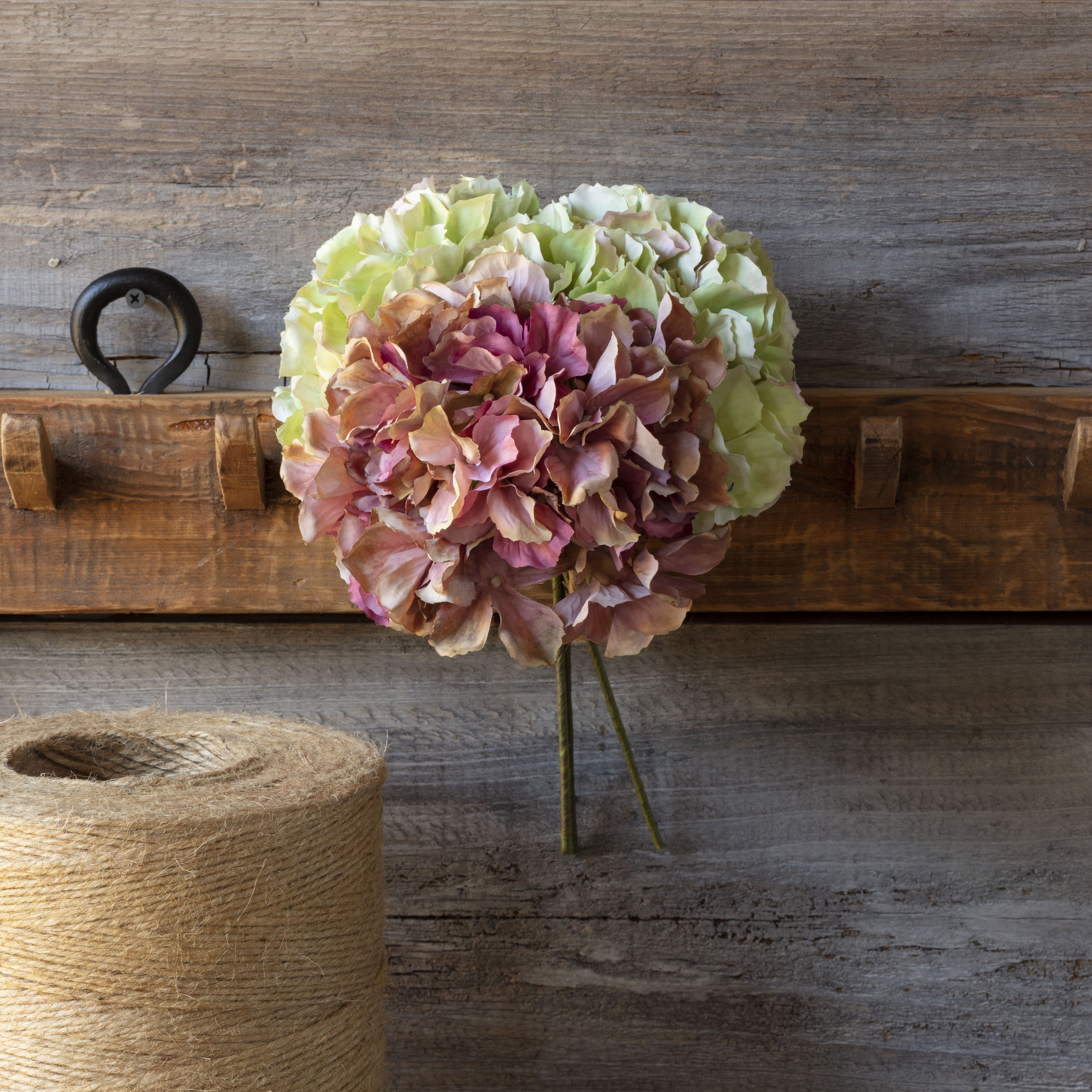 Vintage Rose Green Blush Hydrangea Bundle