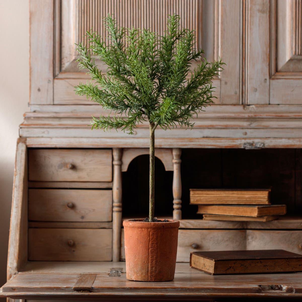 Potted Rosemary Faux Topiary