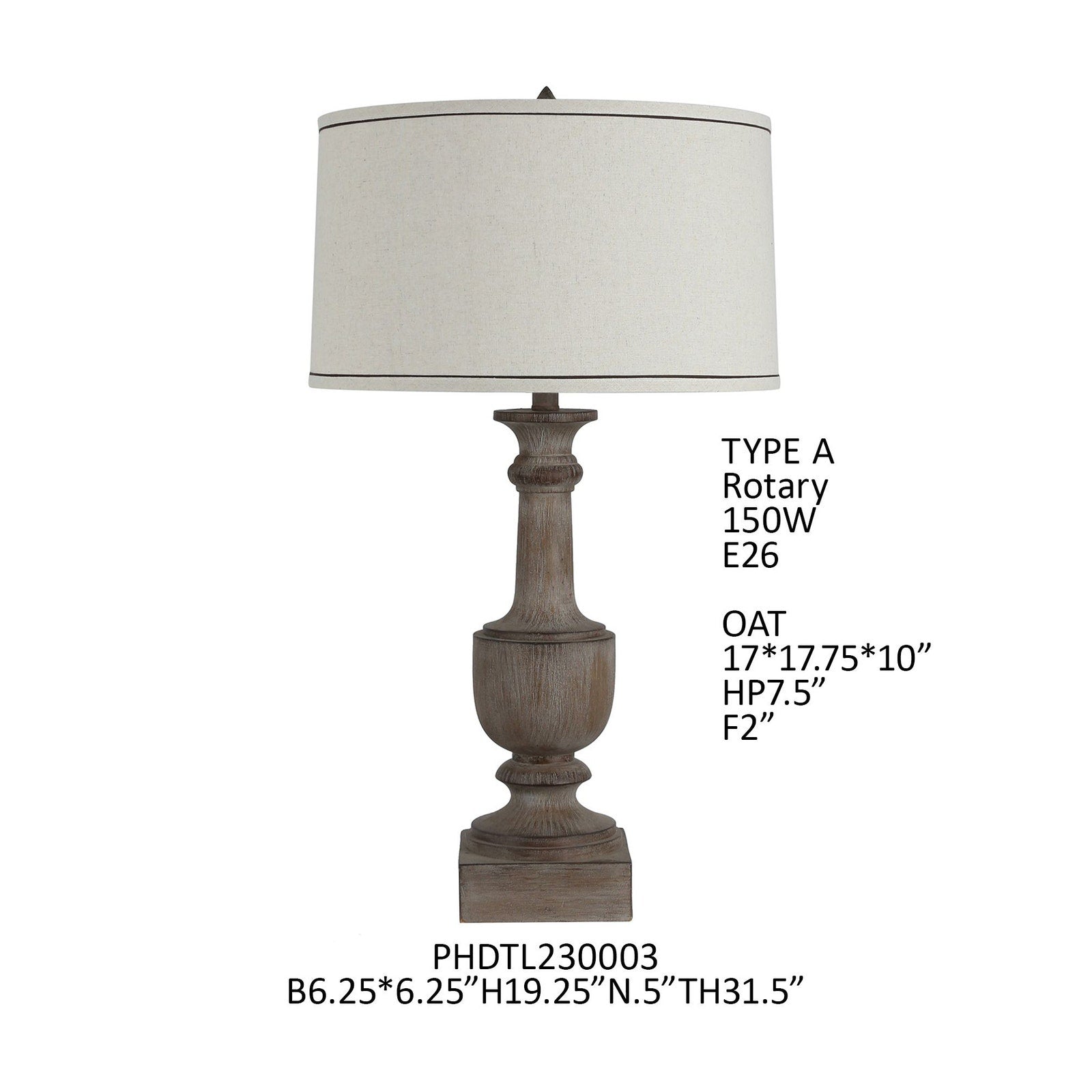 Pembroke Traditional Table Lamp