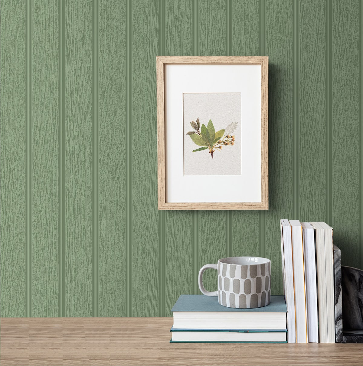 Paintable Faux Beadboard Peel and Stick Removable Wallpaper