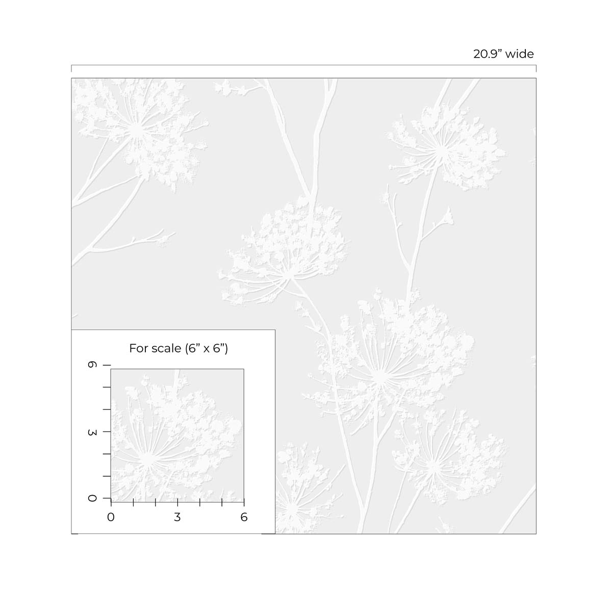 Paintable Dandelion Fields Floral Peel and Stick Removable Wallpaper