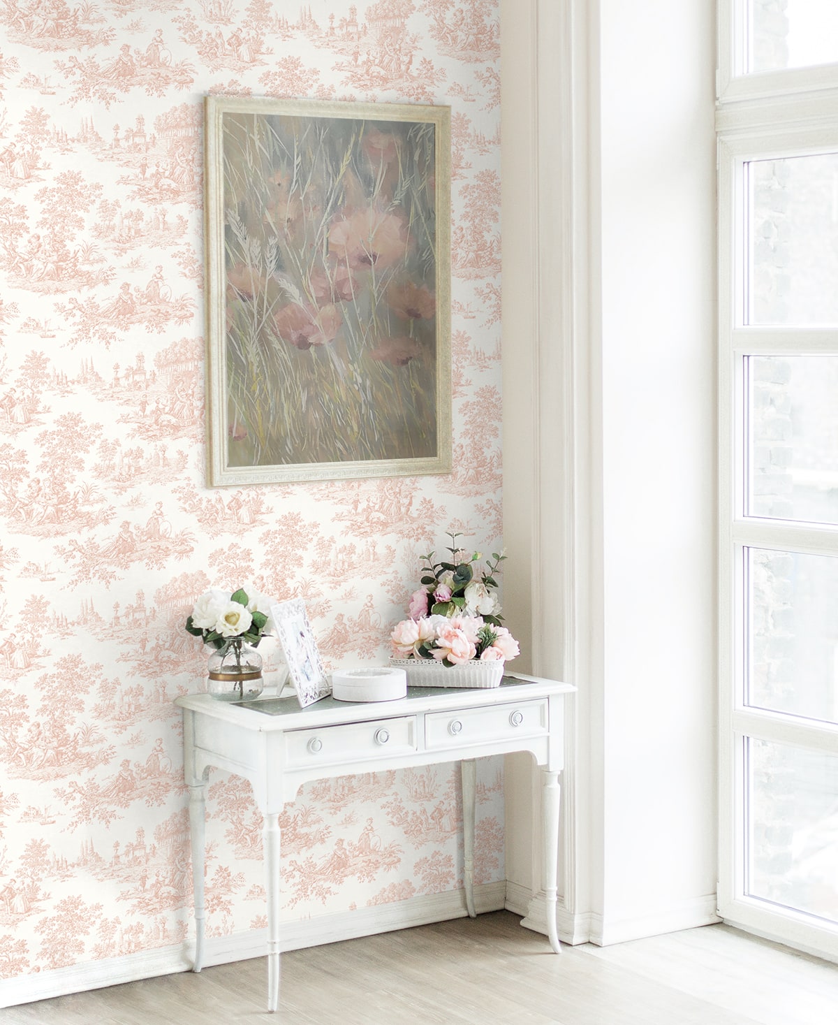 Chateau Toile Vintage Prepasted Wallpaper
