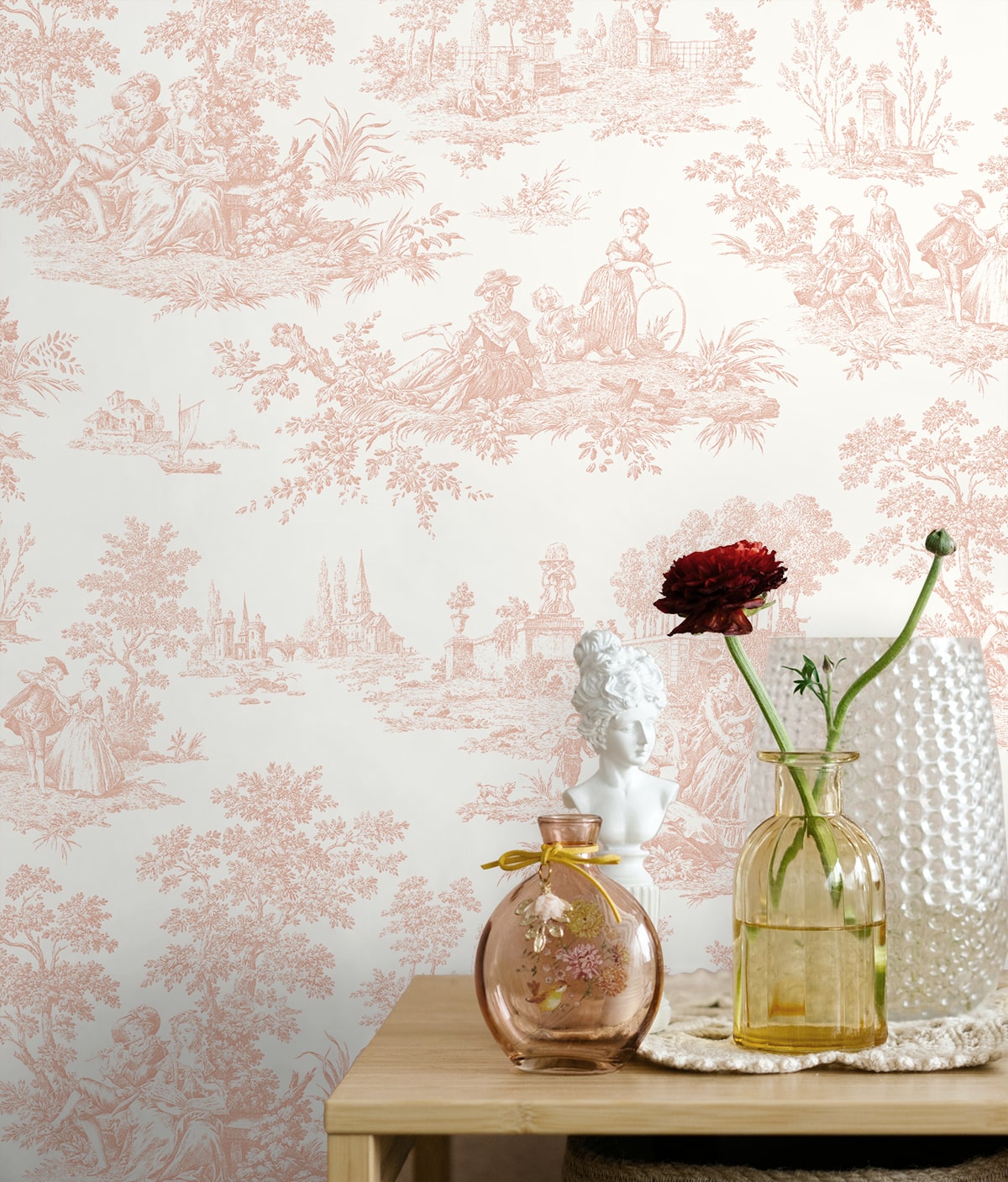Chateau Toile Vintage Prepasted Wallpaper