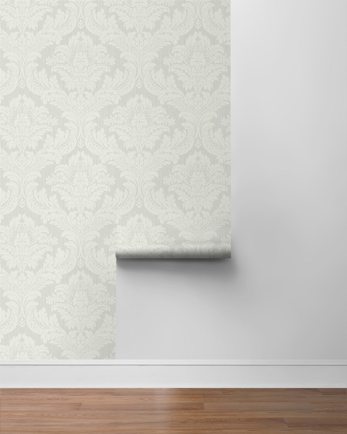 Genevieve Damask Prepasted Wallpaper