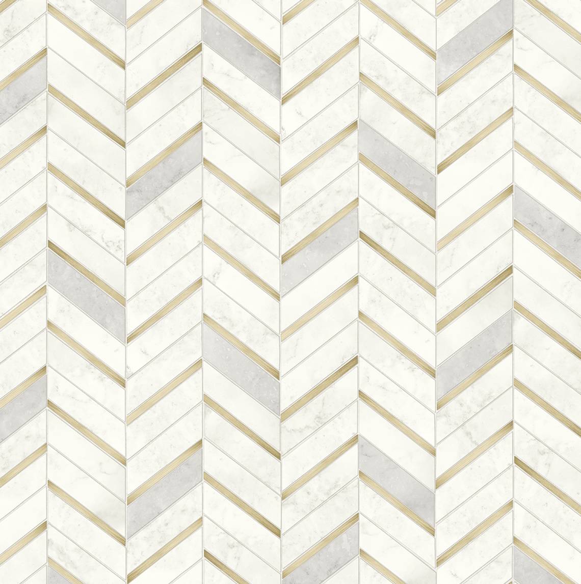 Faux Chevron Marble Tile Prepasted Wallpaper