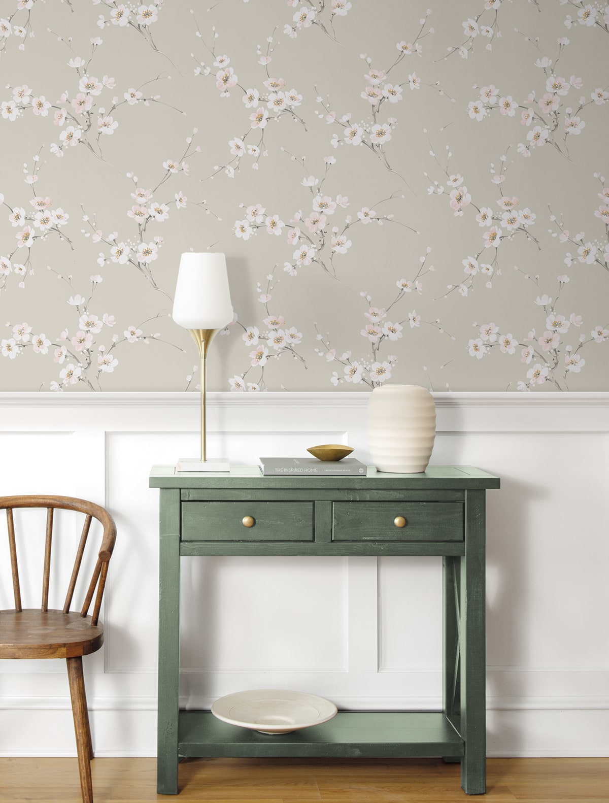 Blossoming Branches Floral Prepasted Wallpaper