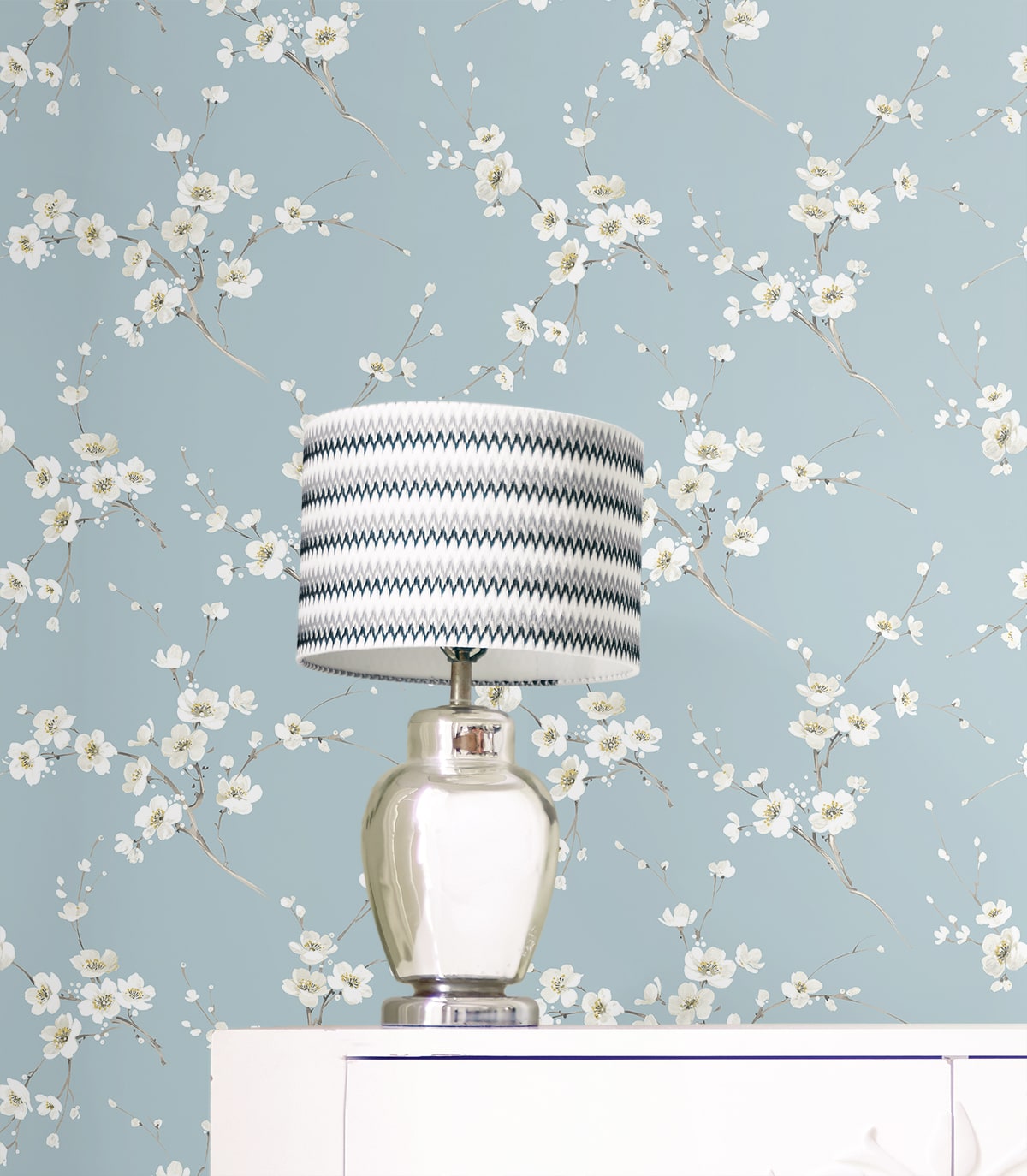 Blossoming Branches Floral Prepasted Wallpaper
