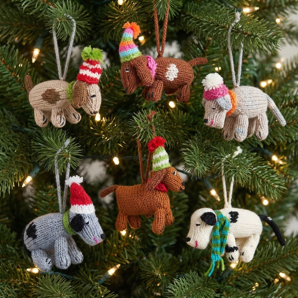 Dog Ornaments, set of 6