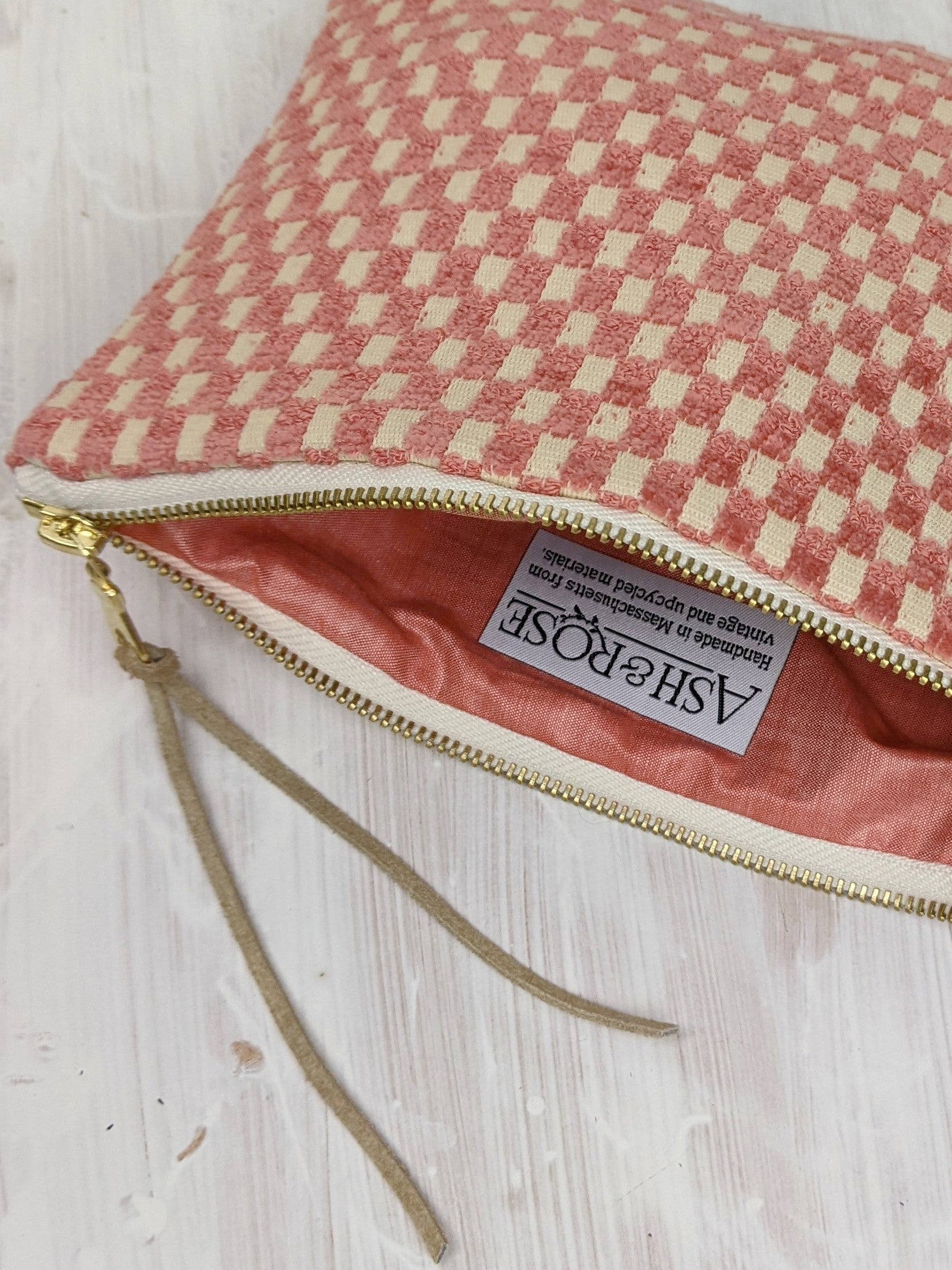 Amelia Pink Checks Purse