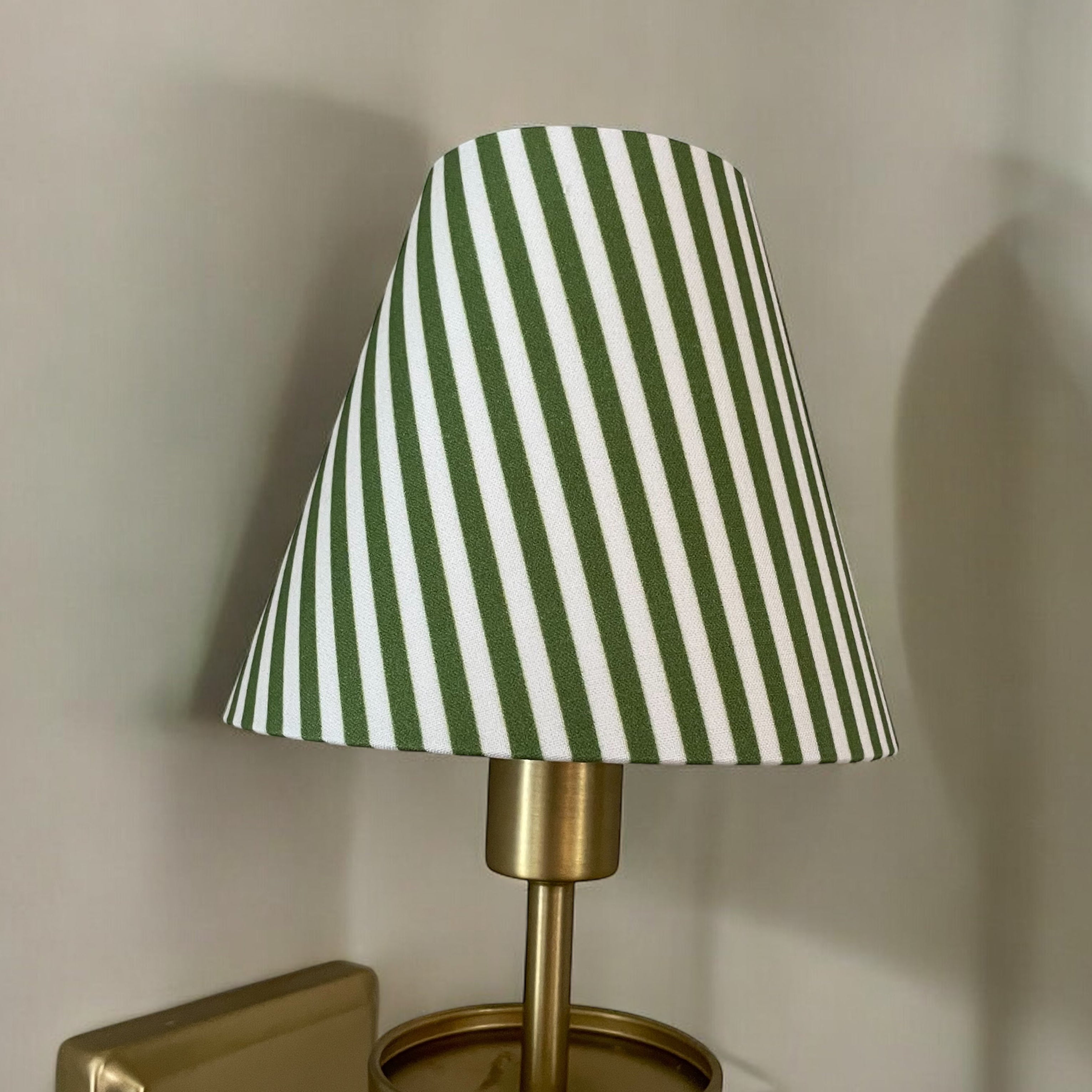 Pink Striped Sconce Shade