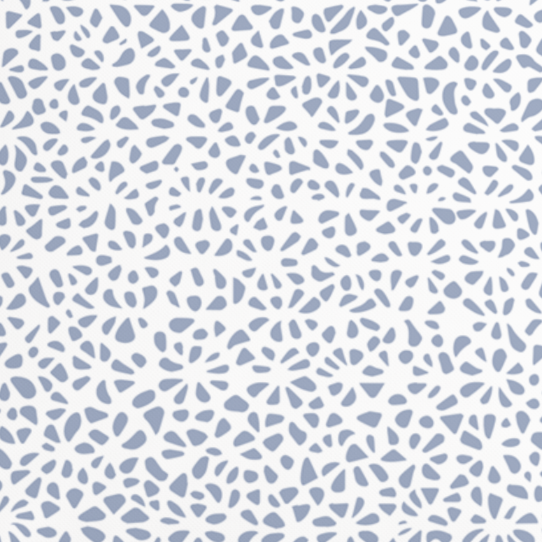Modern Blue Pillow in Petal Party
