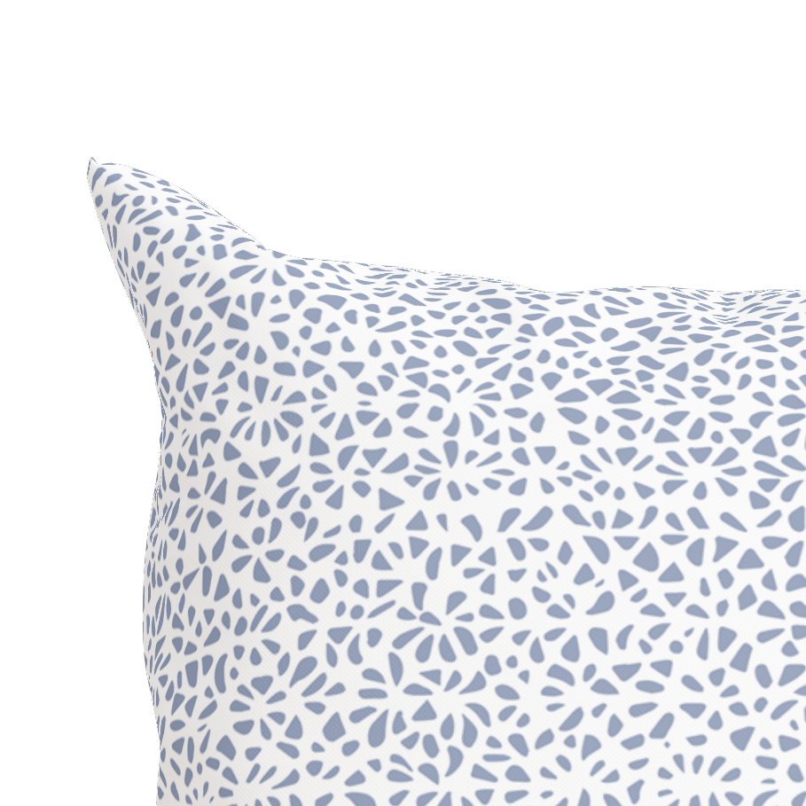 Modern Blue Pillow in Petal Party
