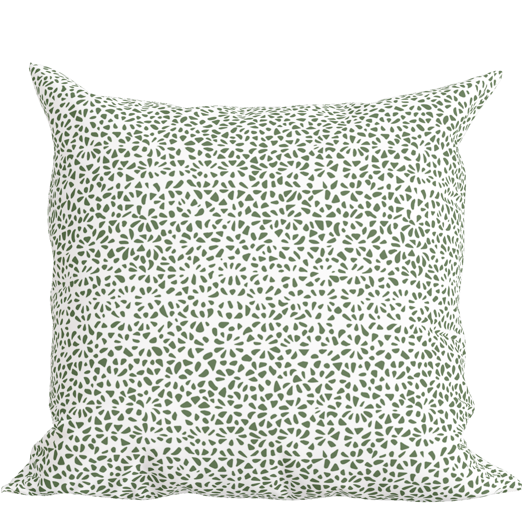 Modern Green Pillow in Tesselle