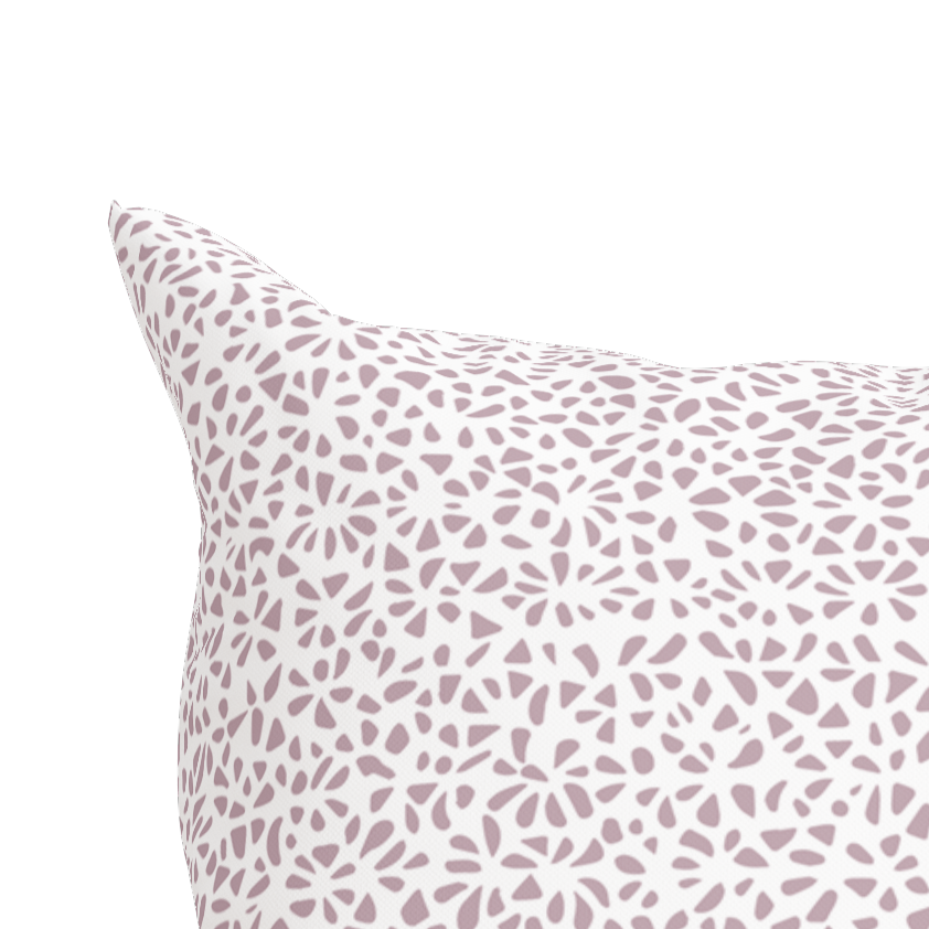 Modern Lilac Pillow in Tesselle