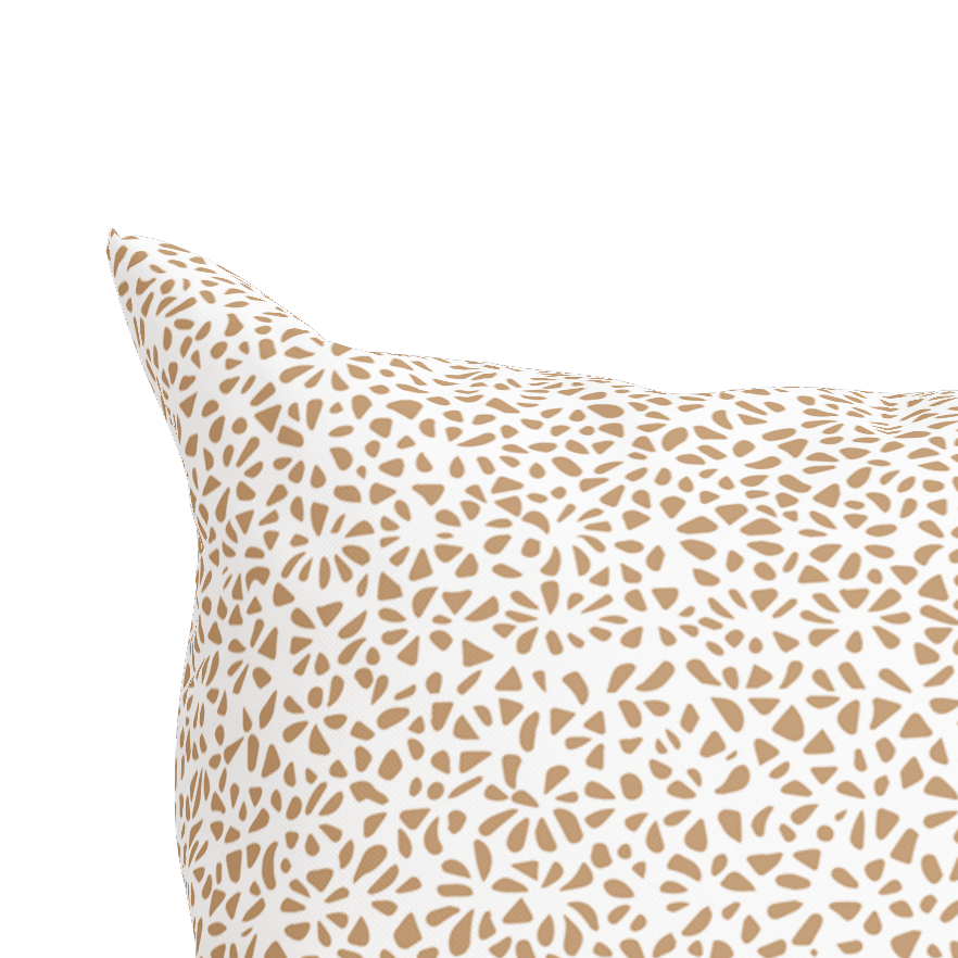 Modern Tan Pillow in Tesselle