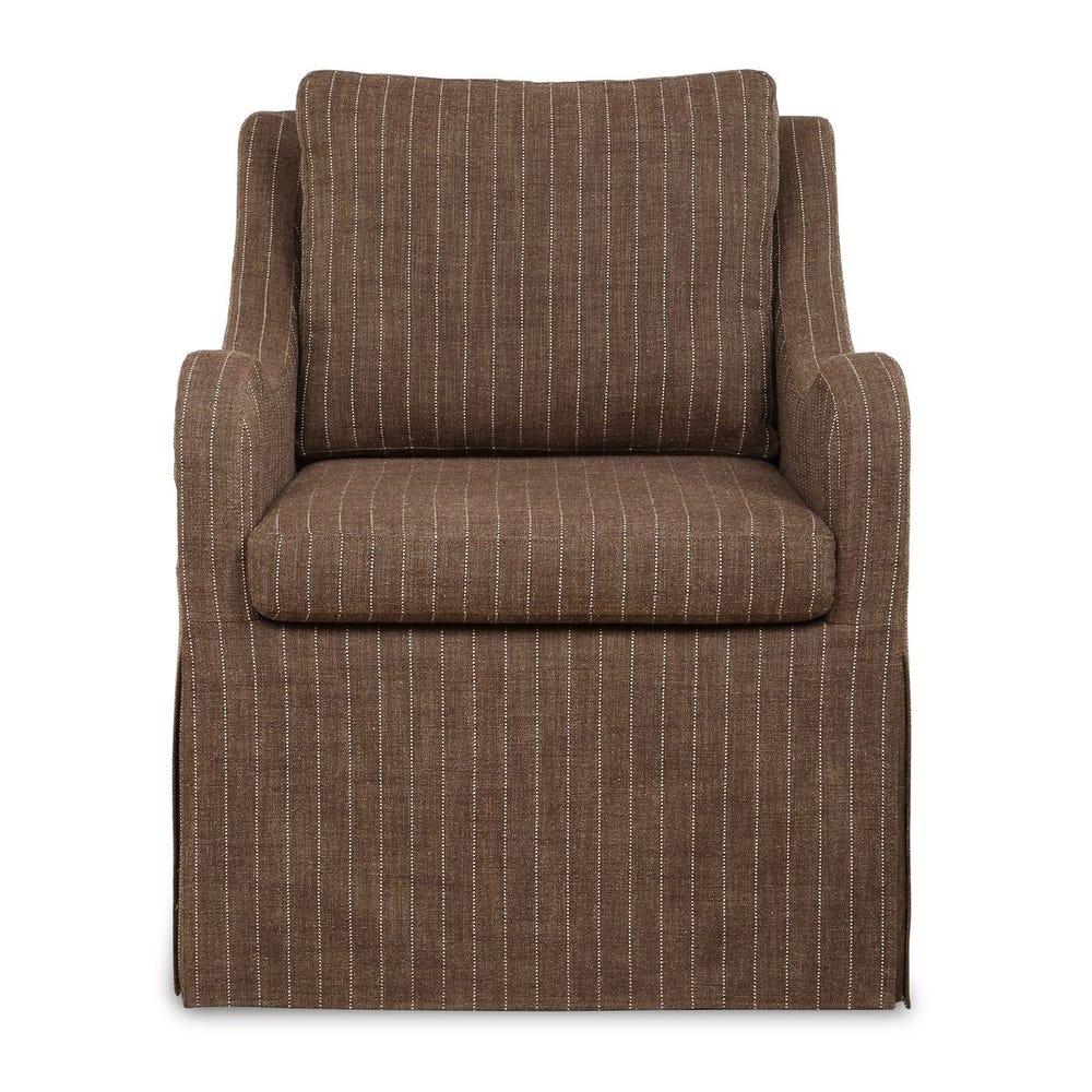 The Camden Pinstripe Swivel Chair