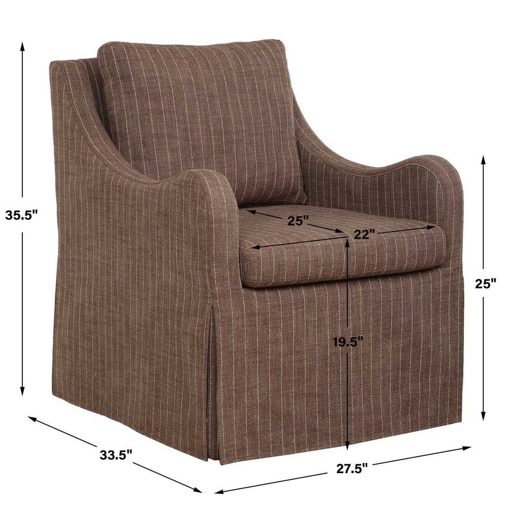 The Camden Pinstripe Swivel Chair