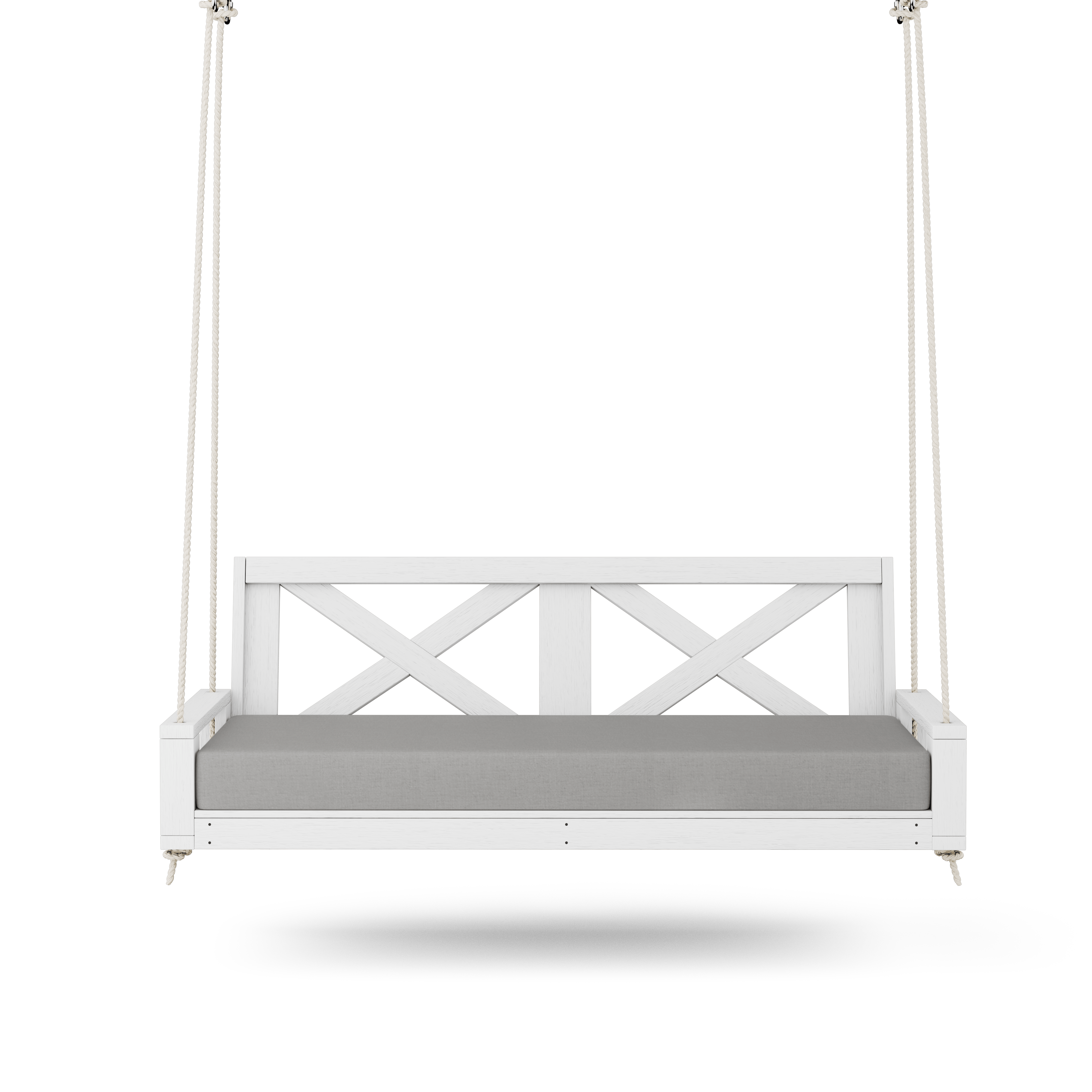 Amish Casual Malvern Porch Swing Bed, 5 Ft White